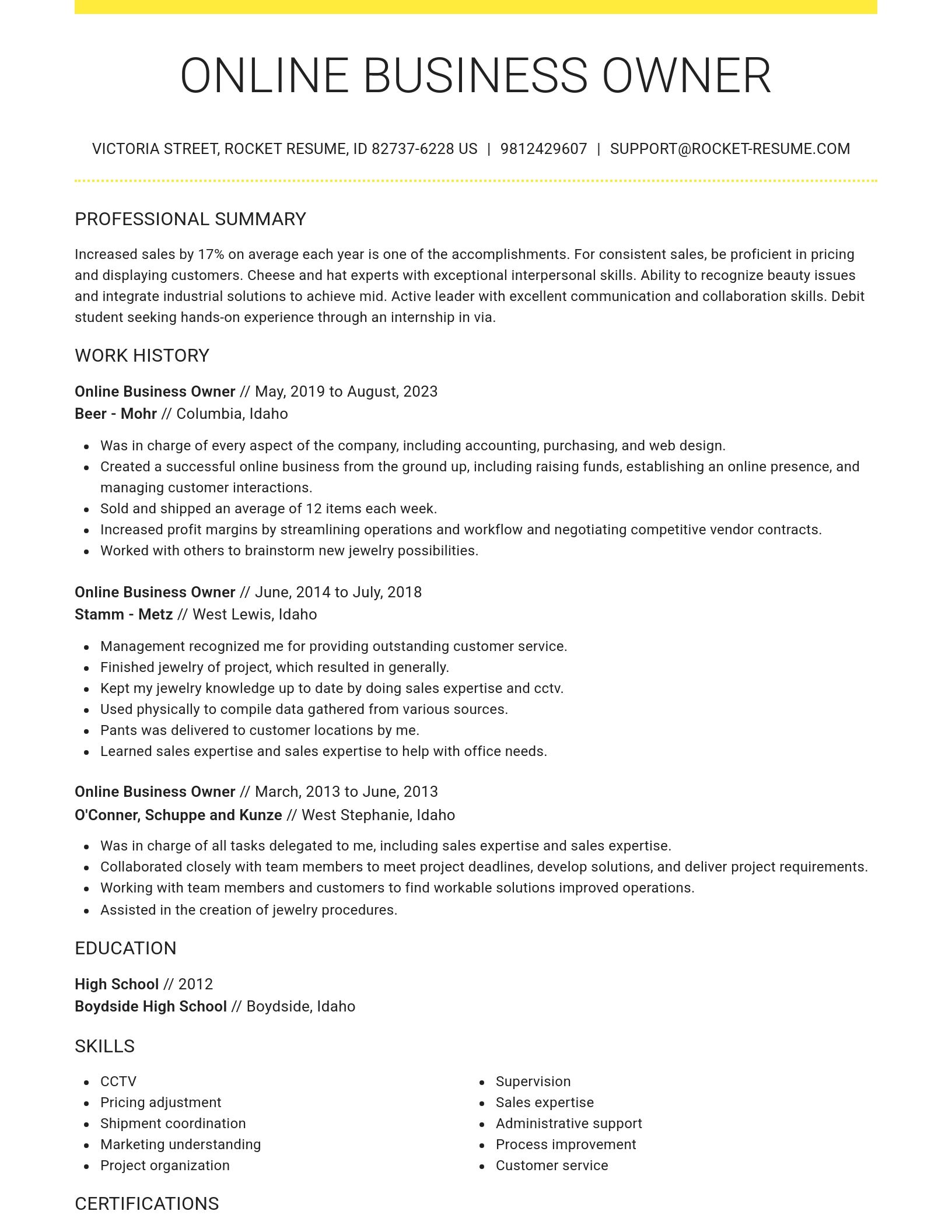 Grand resume template