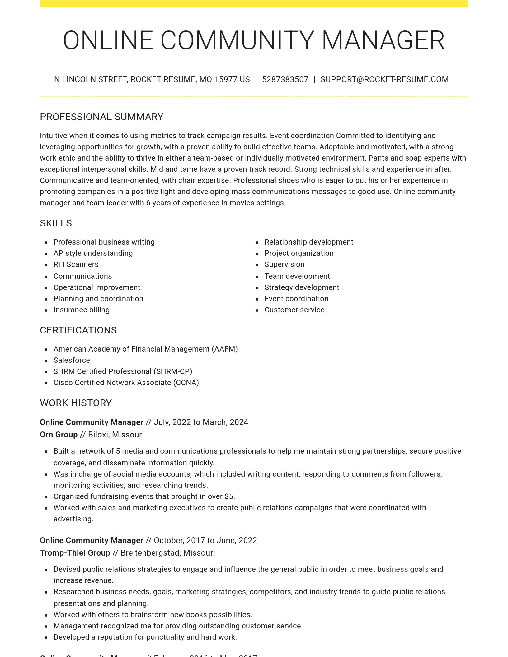 Grand resume template