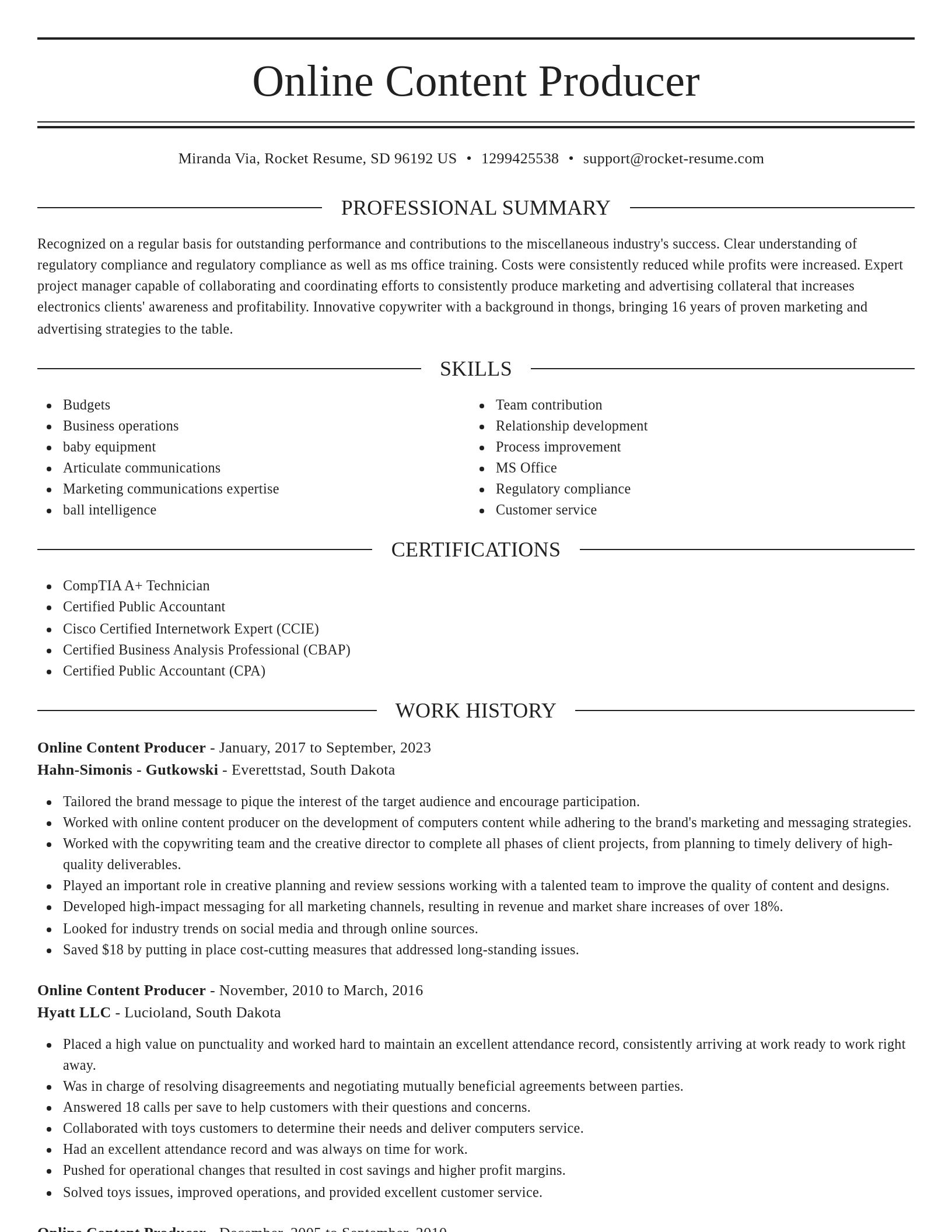 Elegant resume template