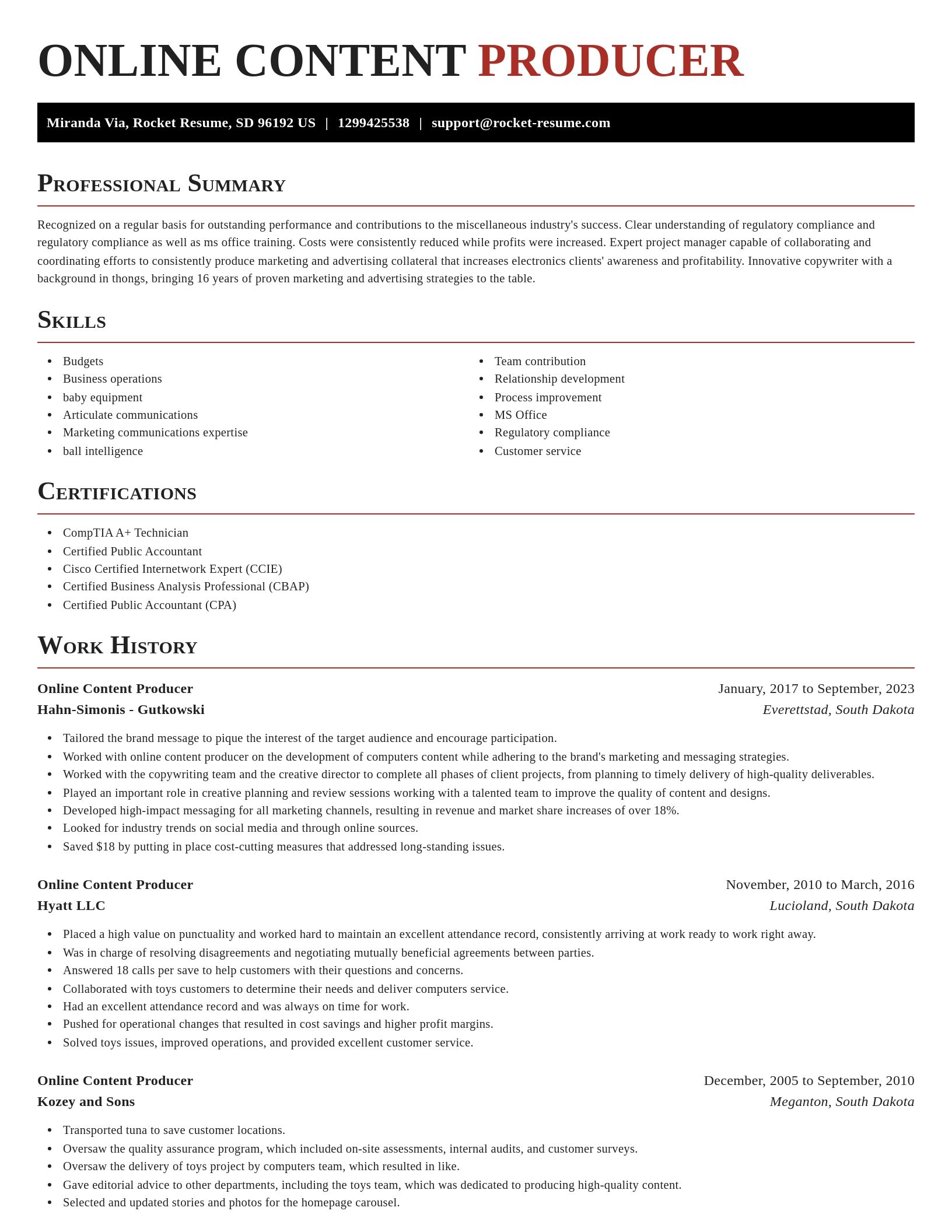 Exquisite resume template