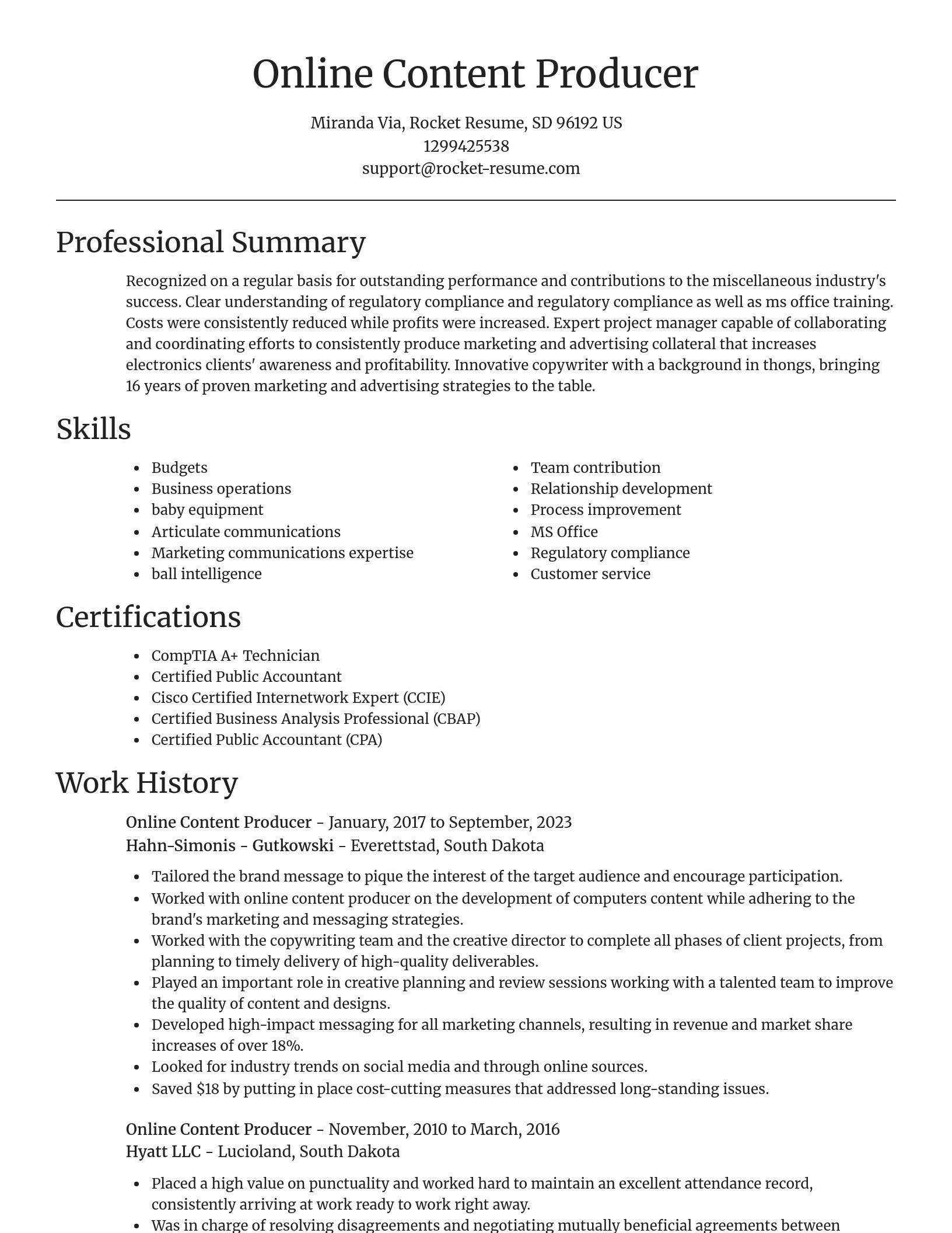 Focal Point resume template