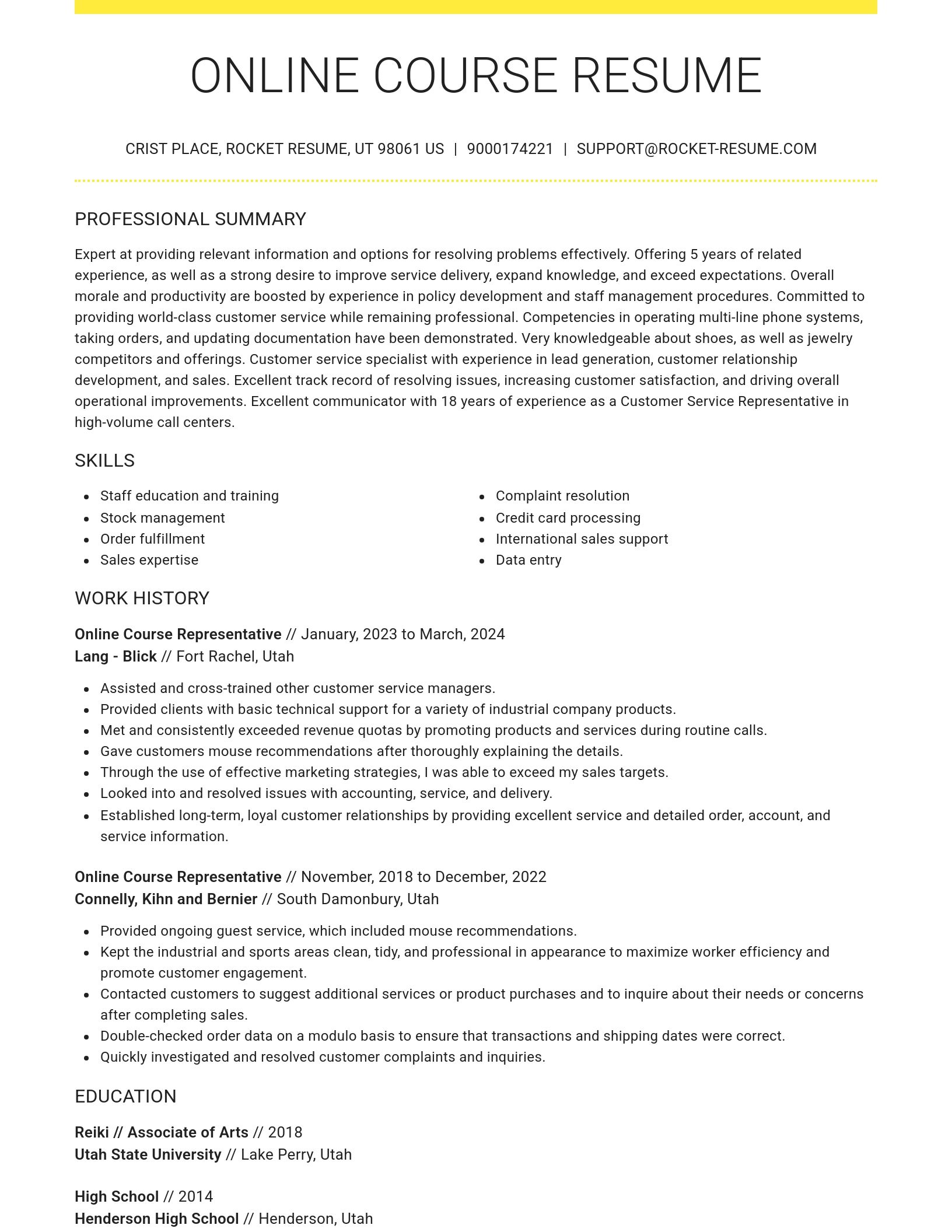 Grand resume template