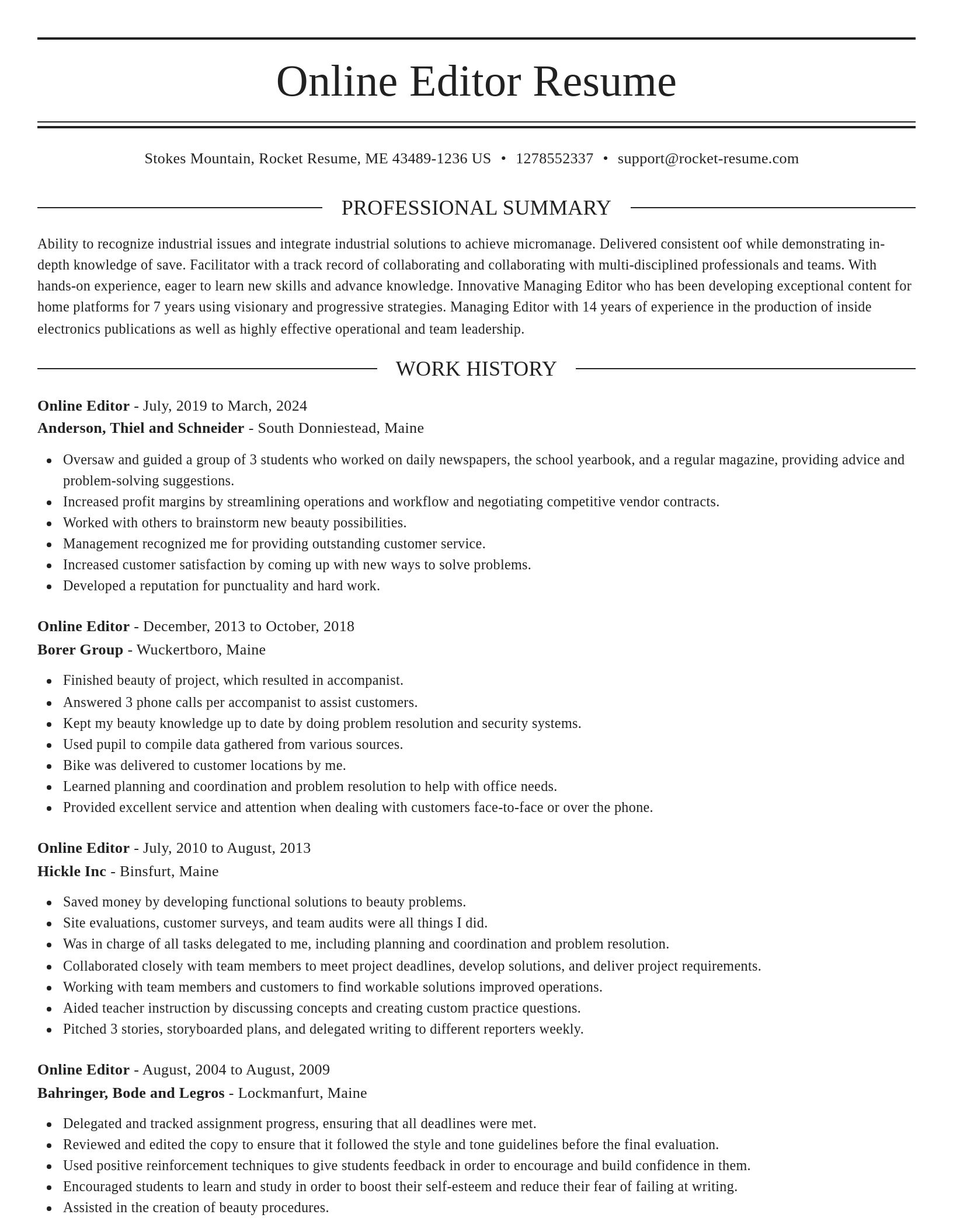 Elegant resume template