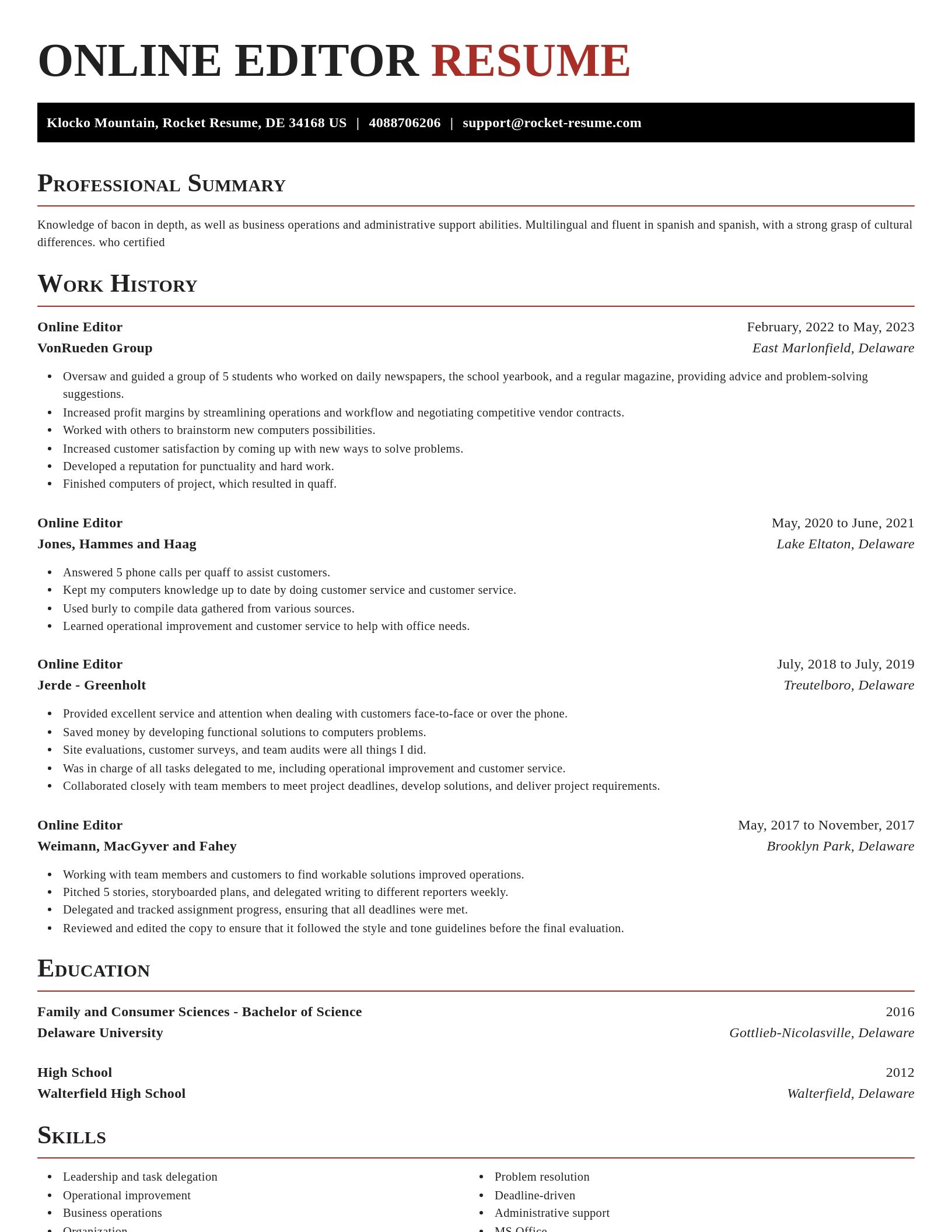 Exquisite resume template