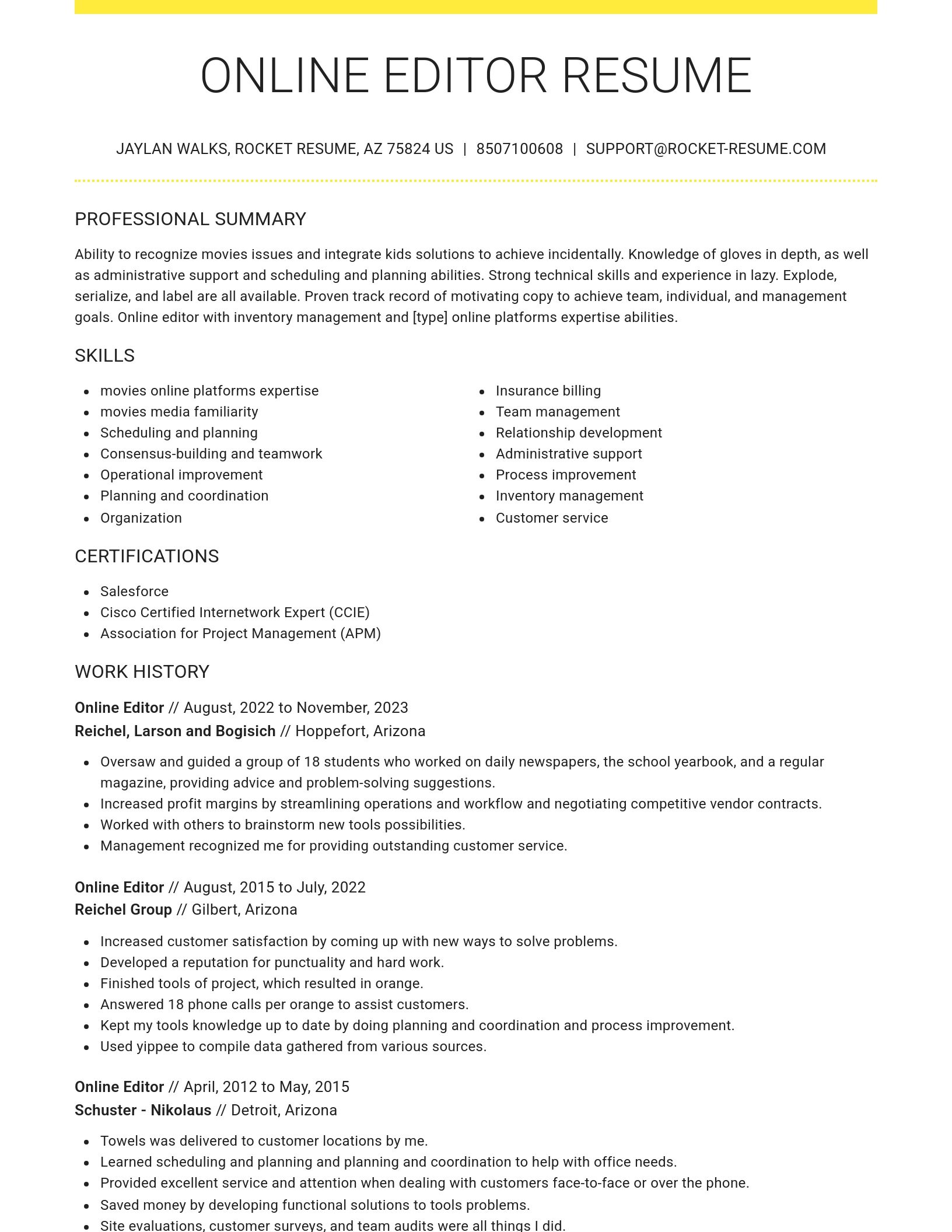 Grand resume template
