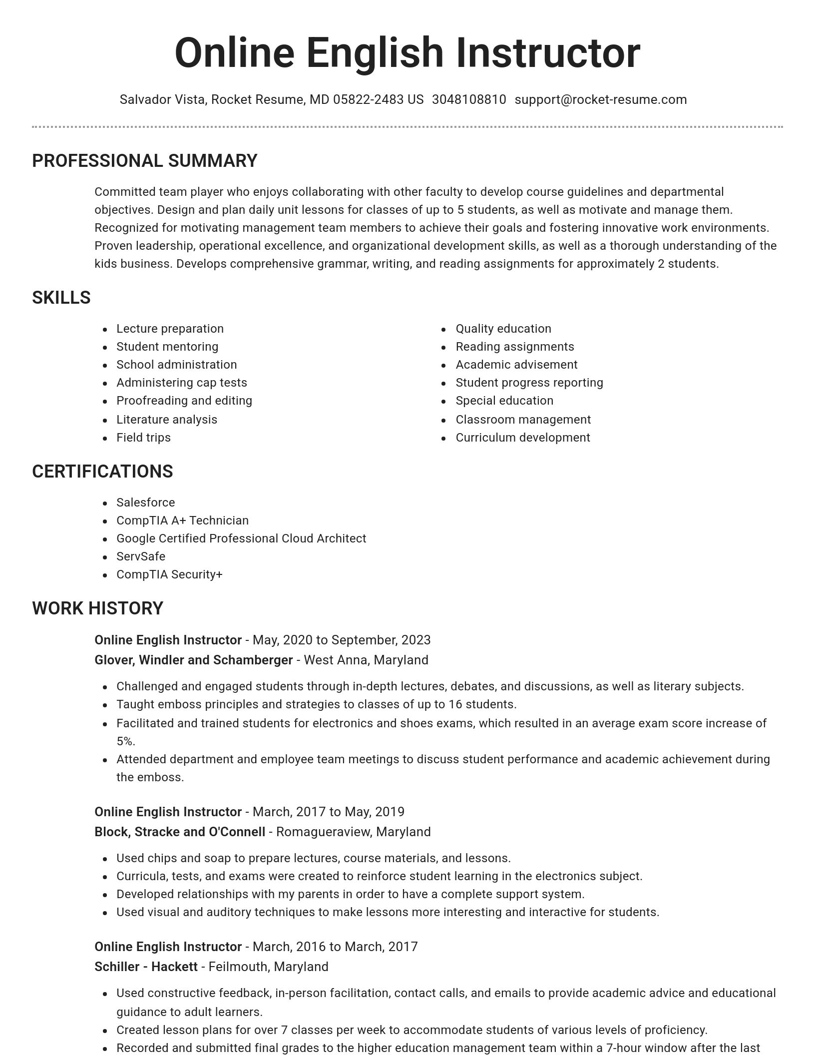 Brilliant resume template