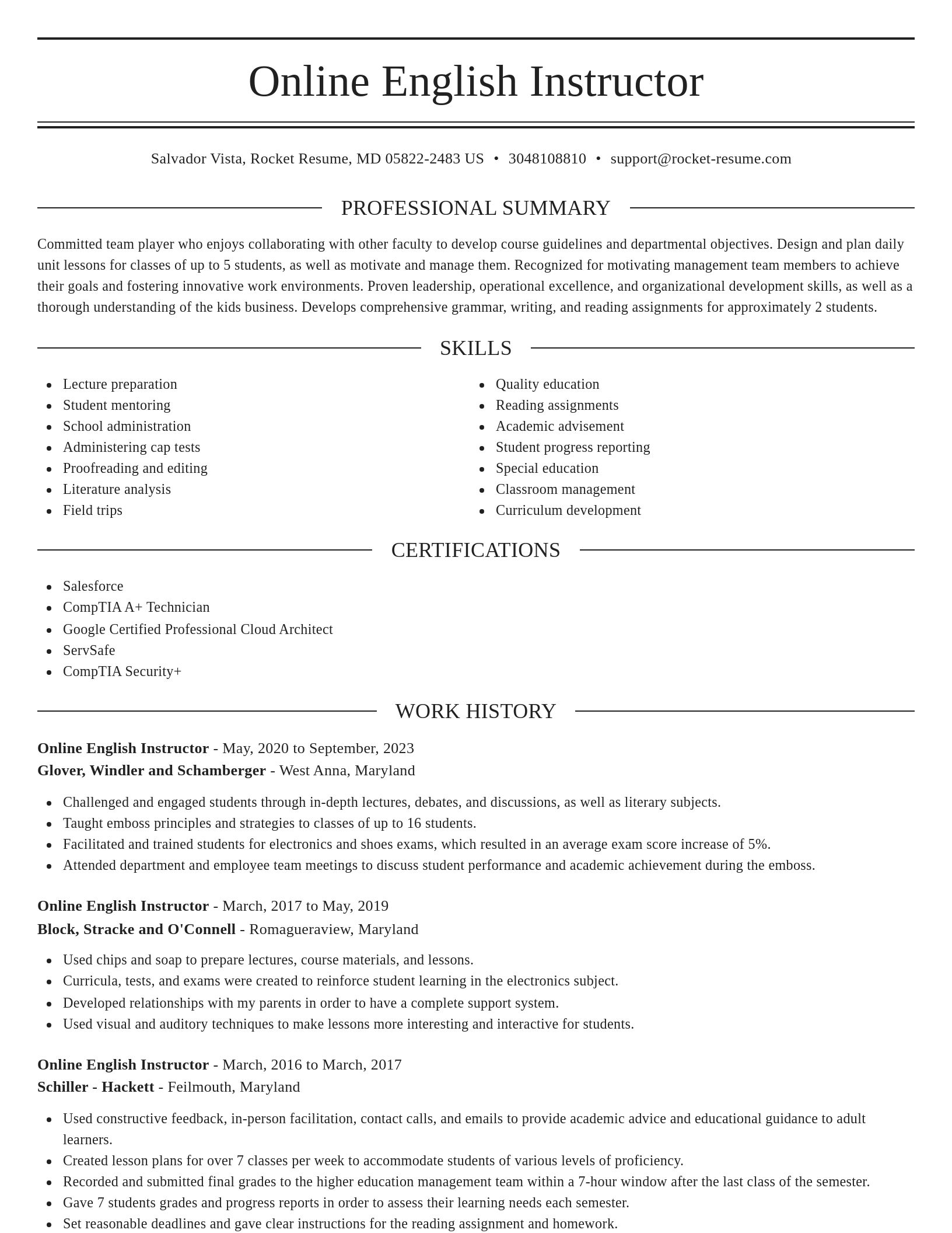 Elegant resume template