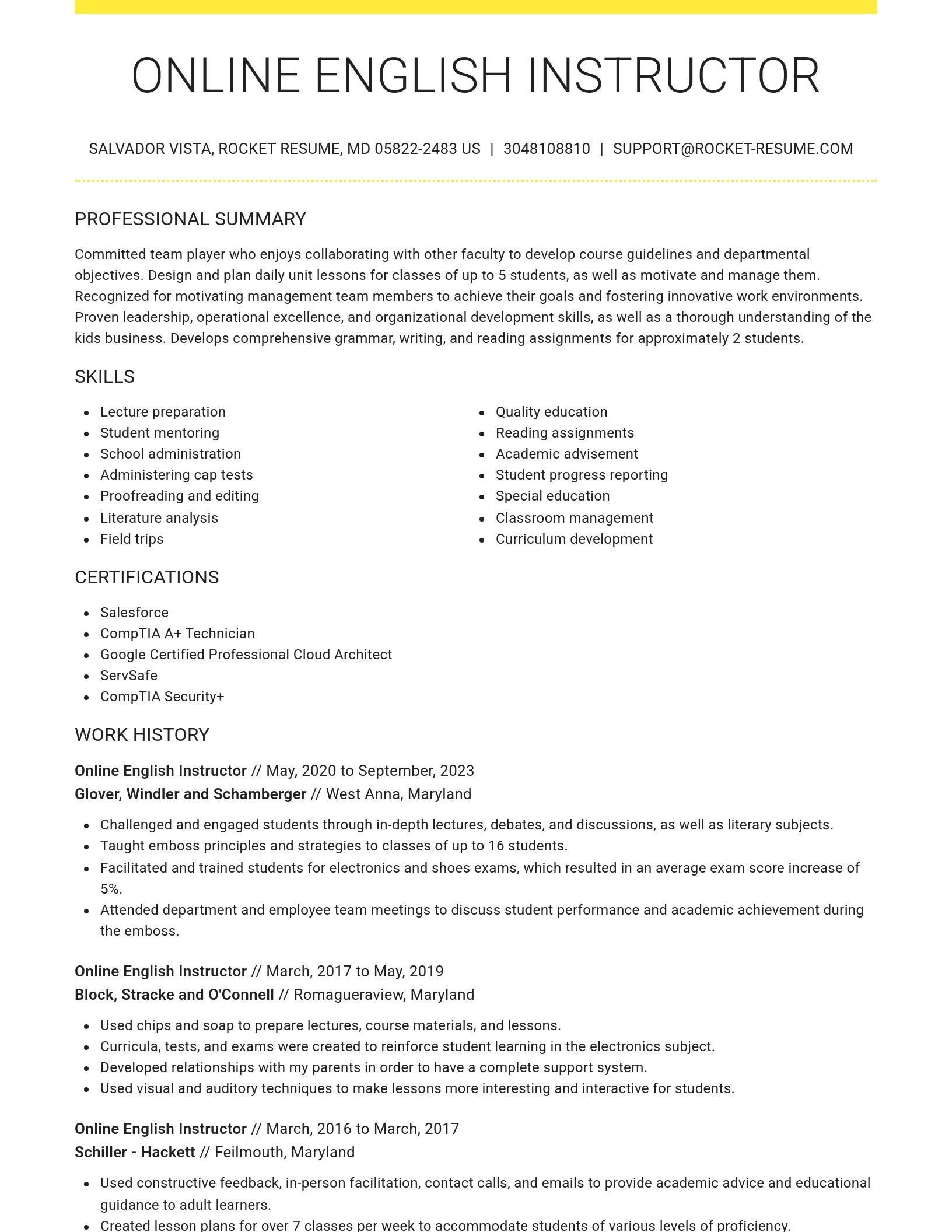 Grand resume template
