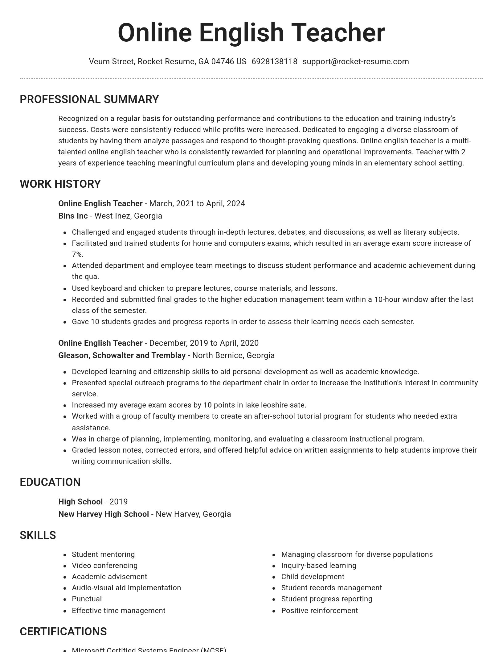 Brilliant resume template