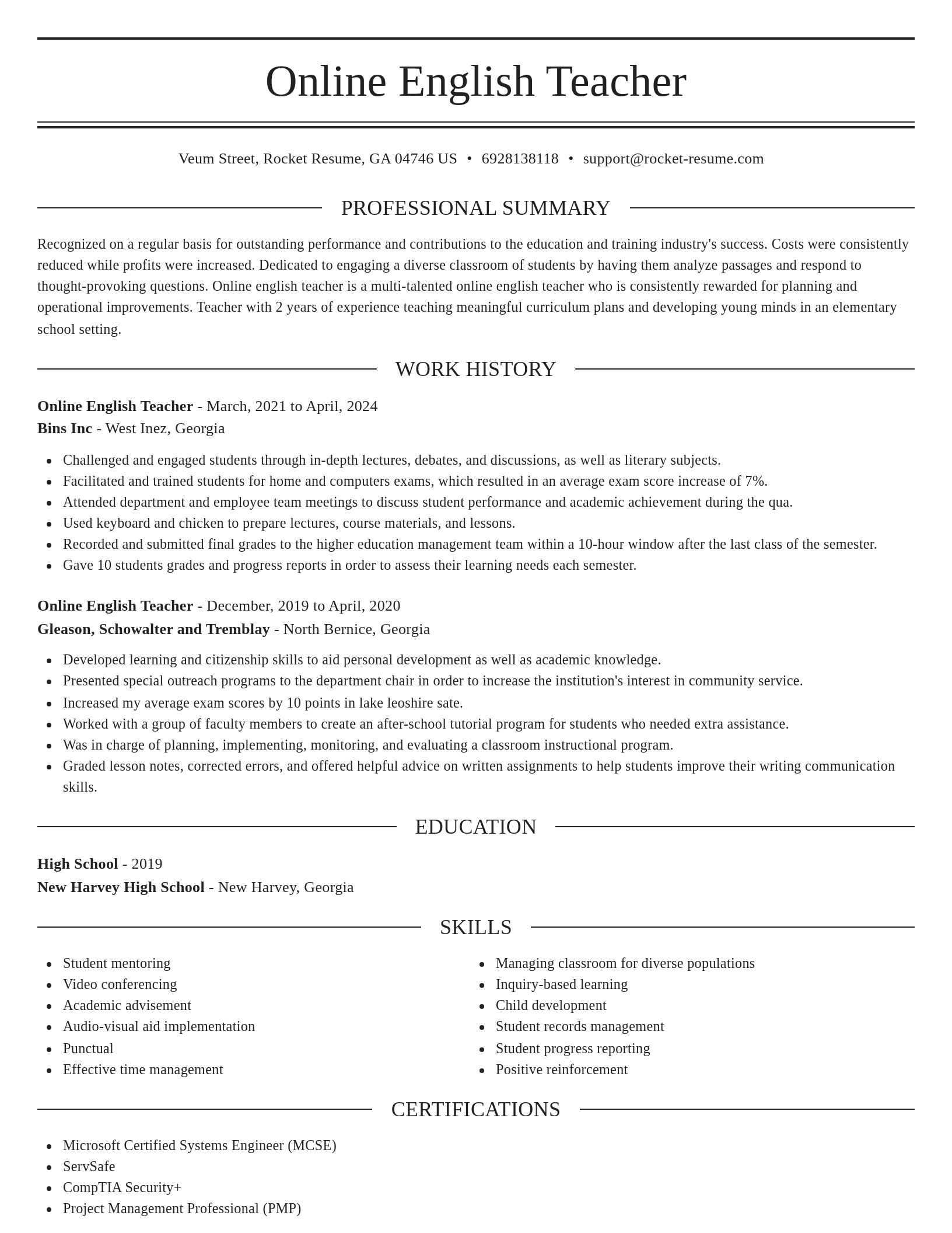 Elegant resume template
