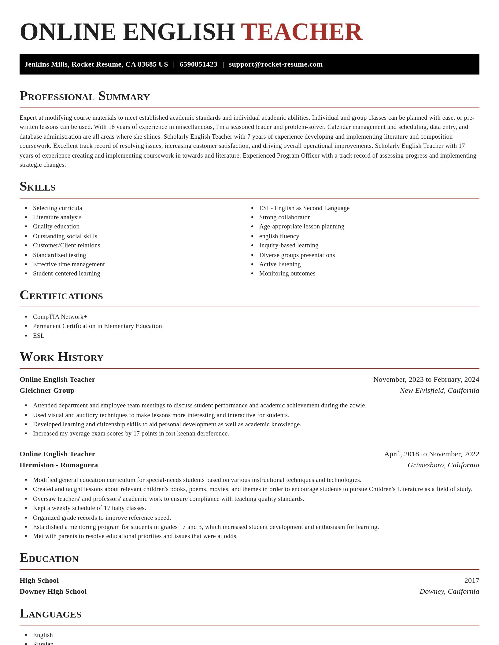 Exquisite resume template
