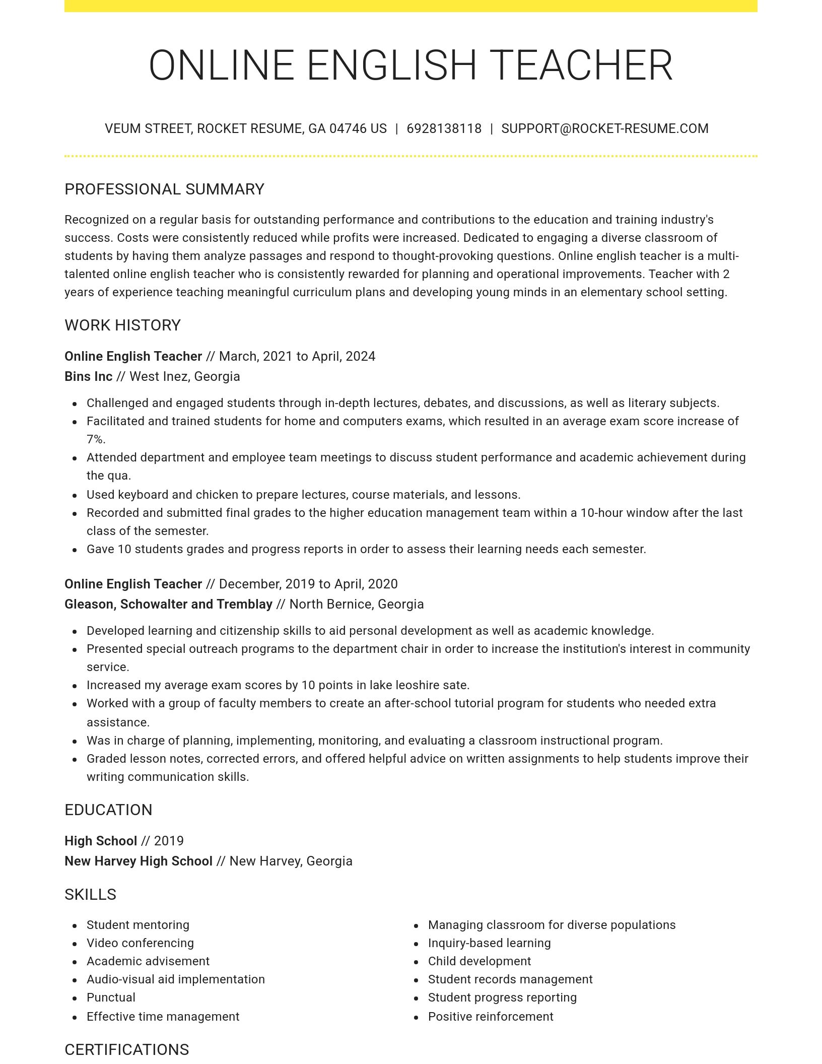 Grand resume template