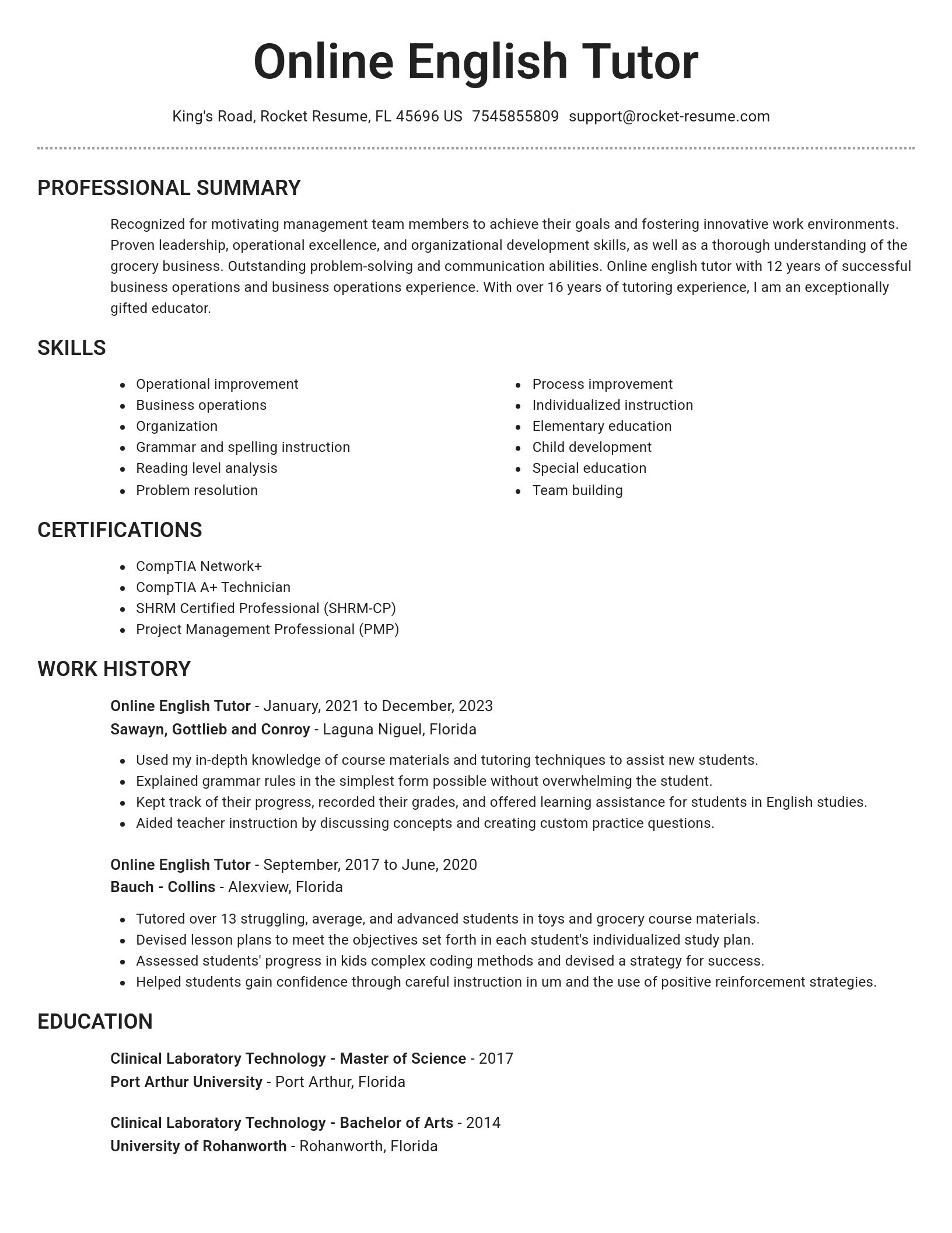Brilliant resume template