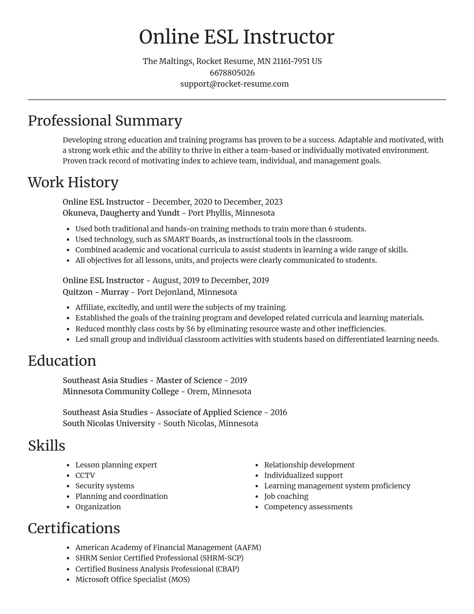 Focal Point resume template