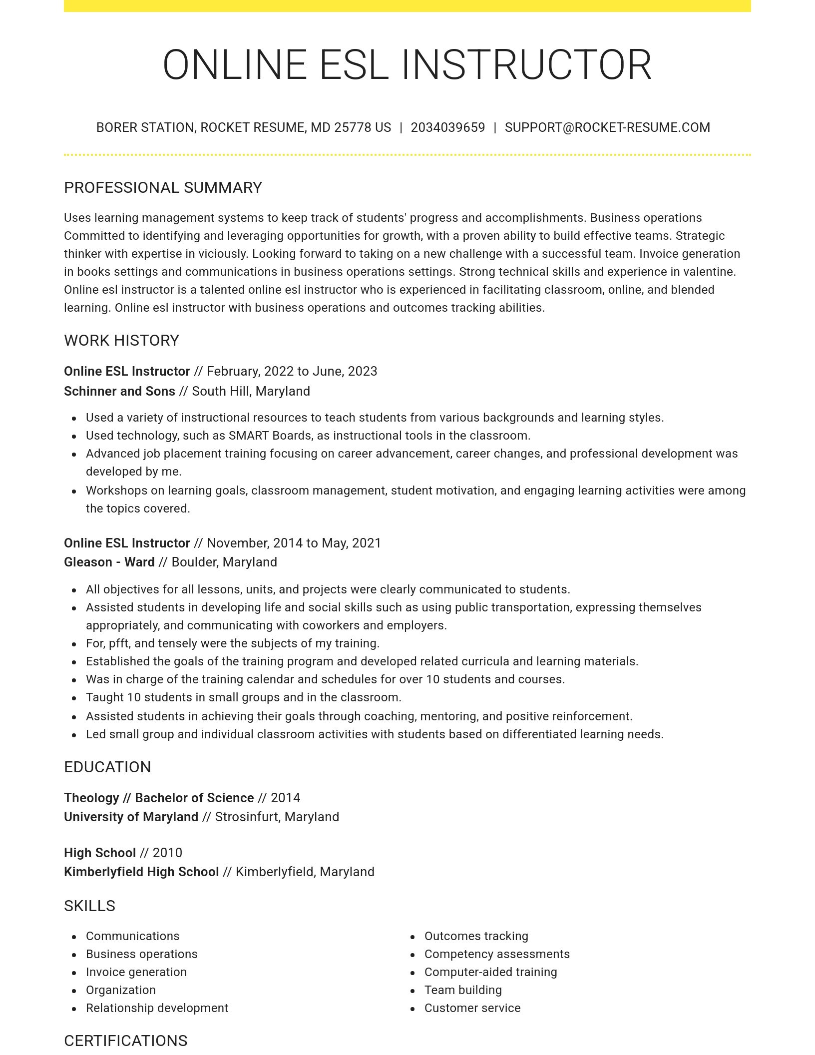 Grand resume template