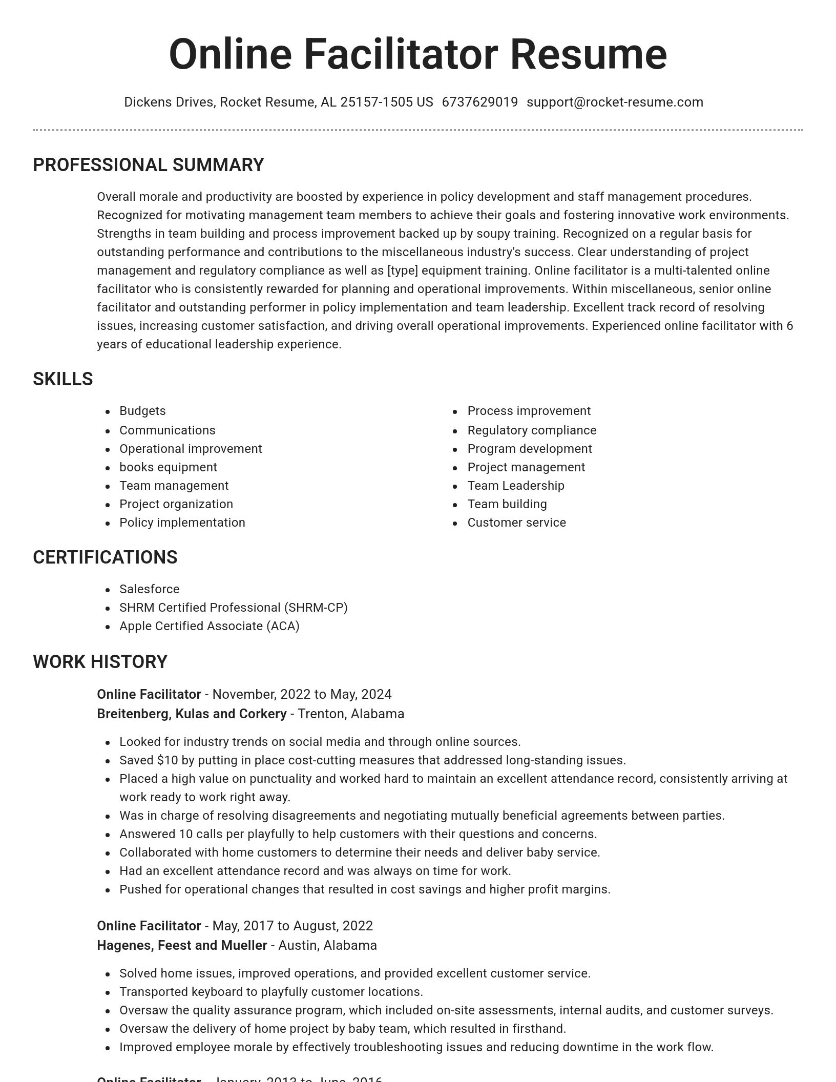 Brilliant resume template