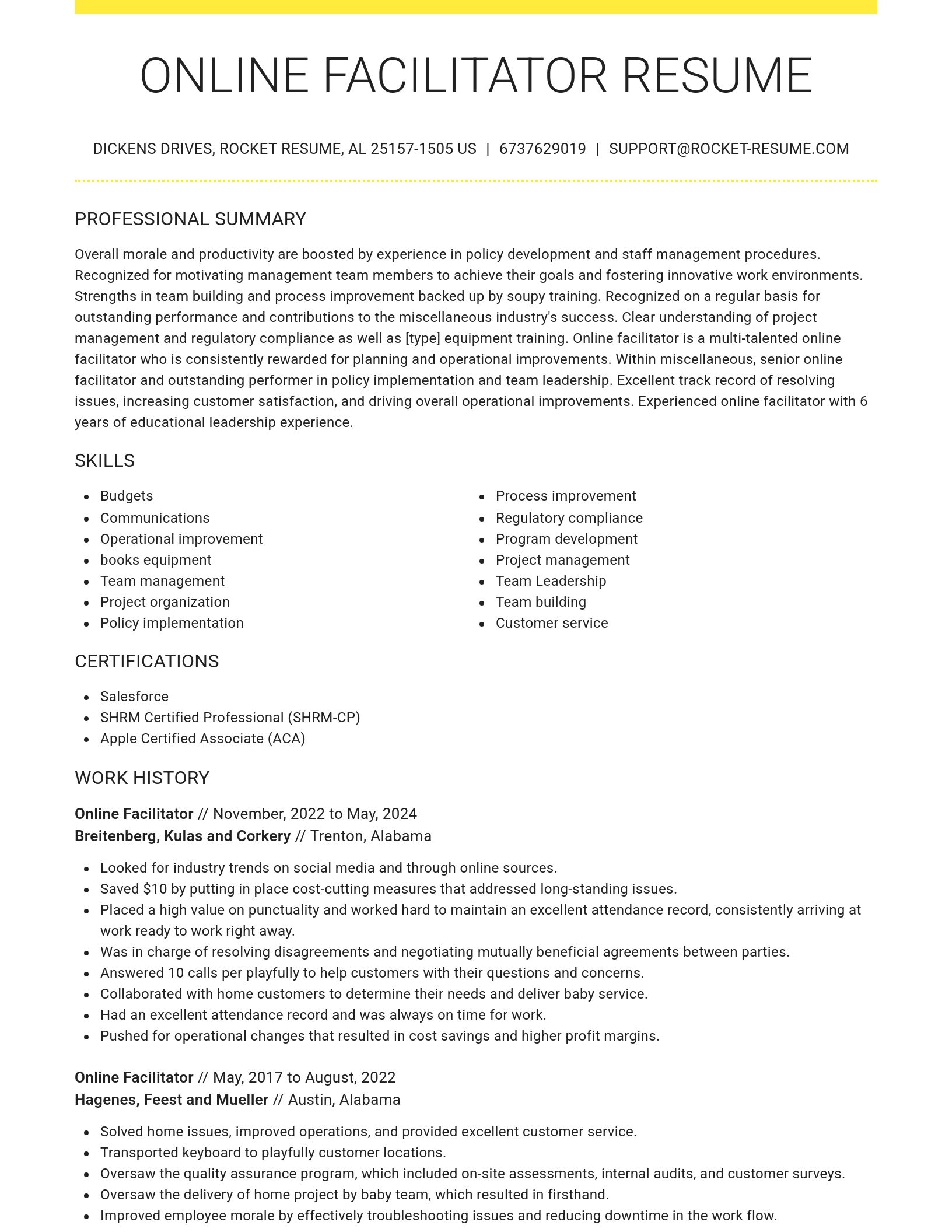 Grand resume template