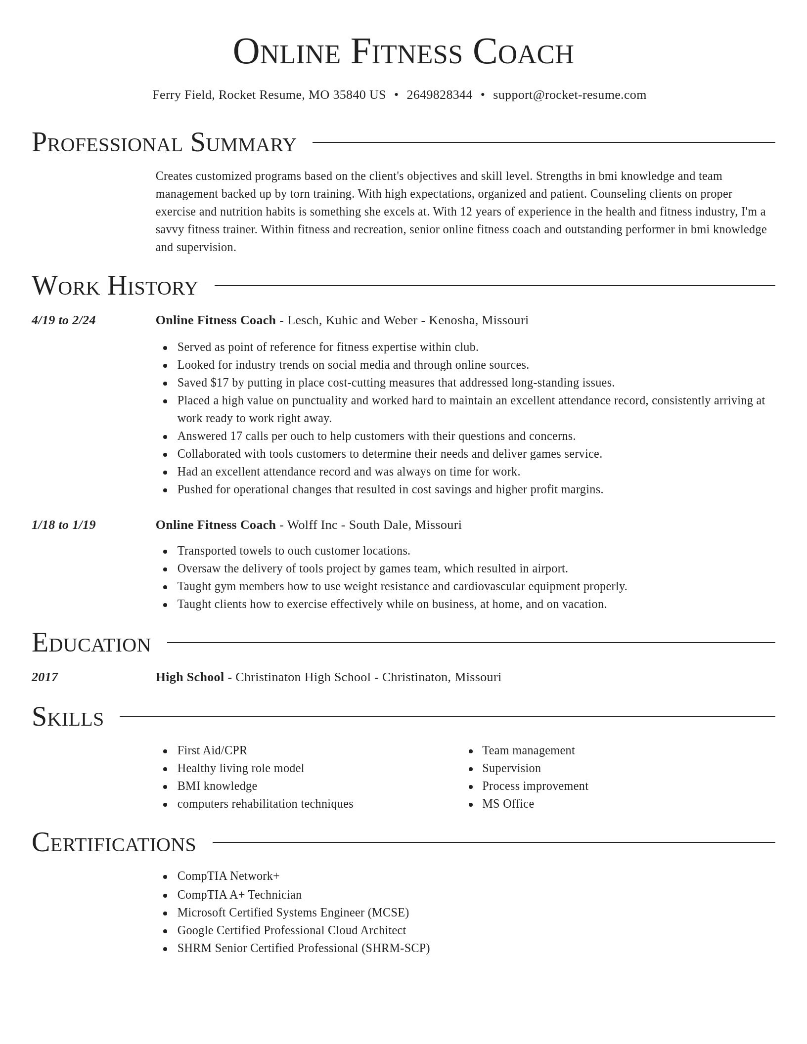 Director resume template