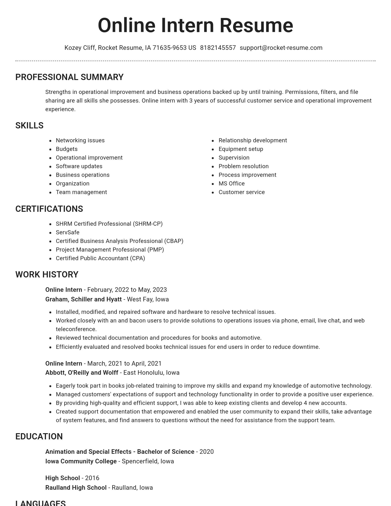 Brilliant resume template