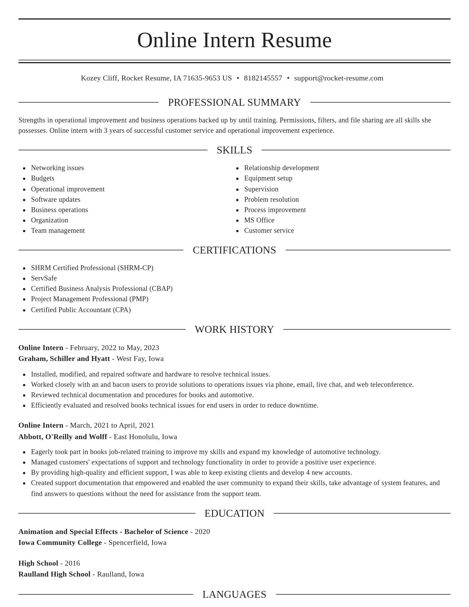 Elegant resume template