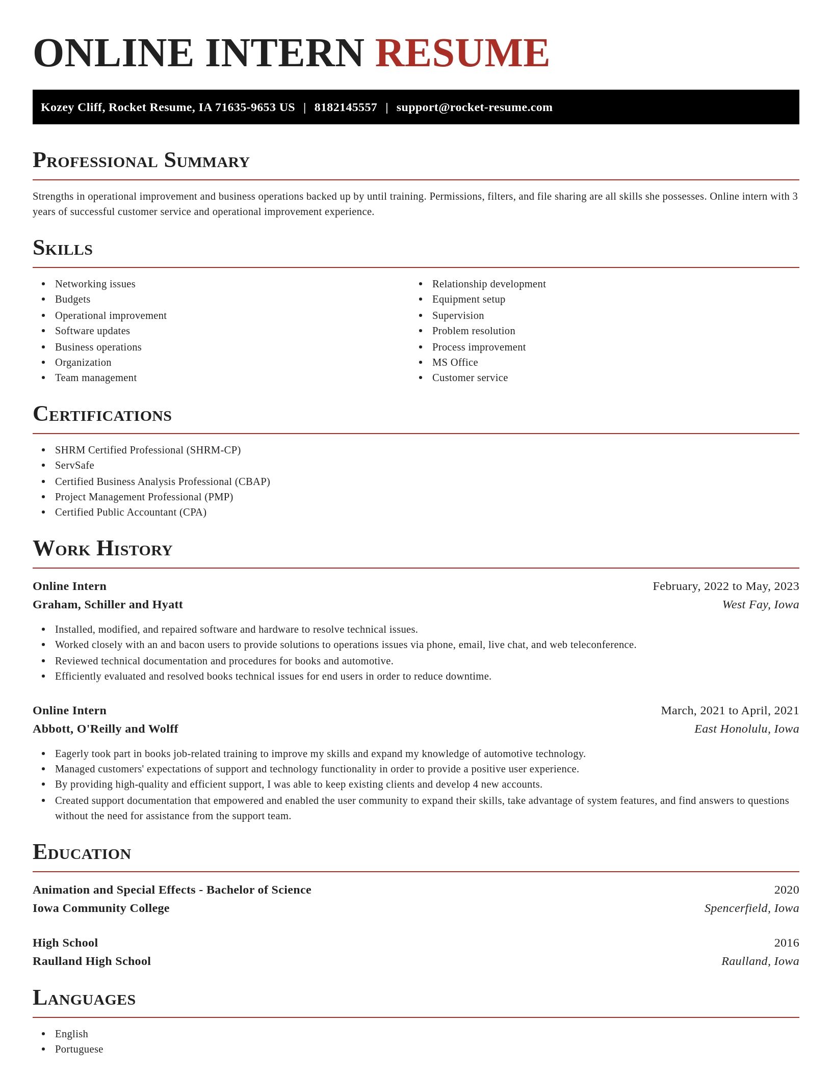 Exquisite resume template