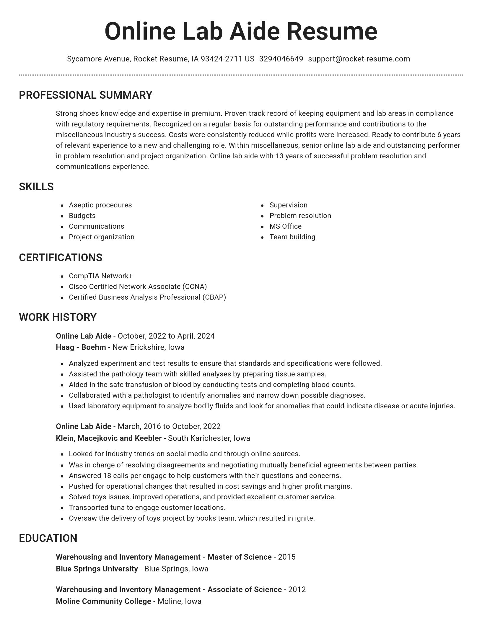 Brilliant resume template