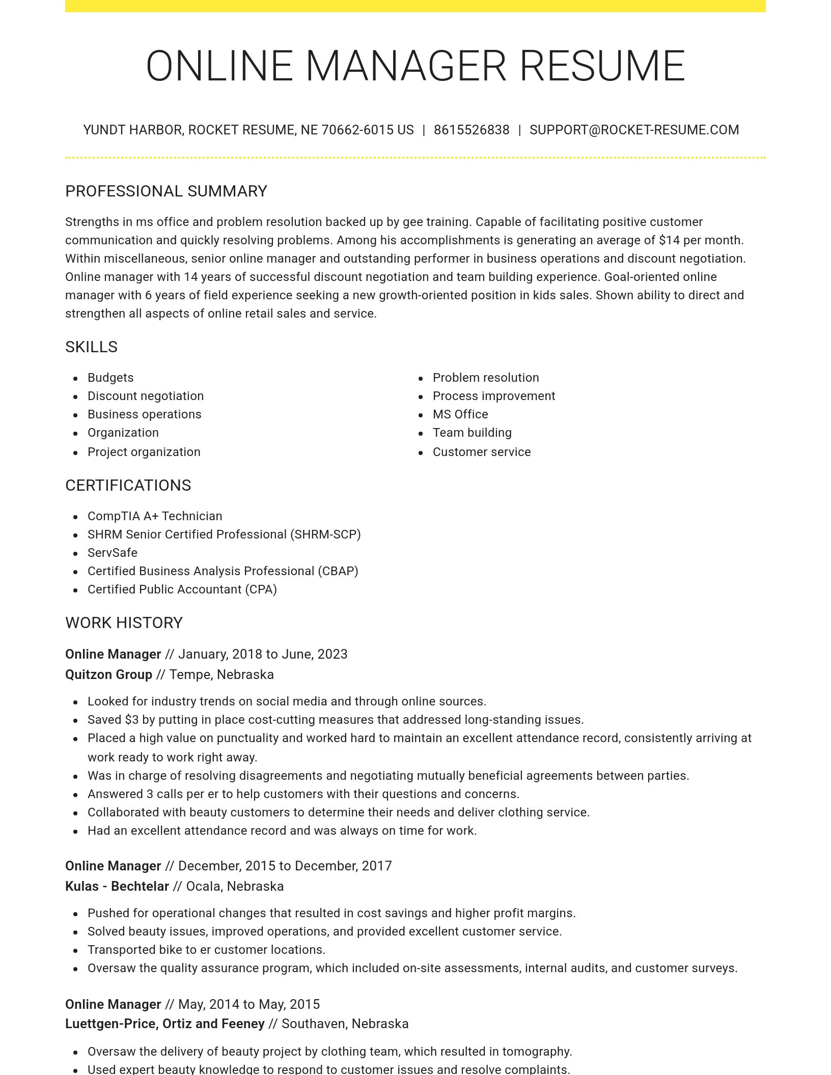 Grand resume template