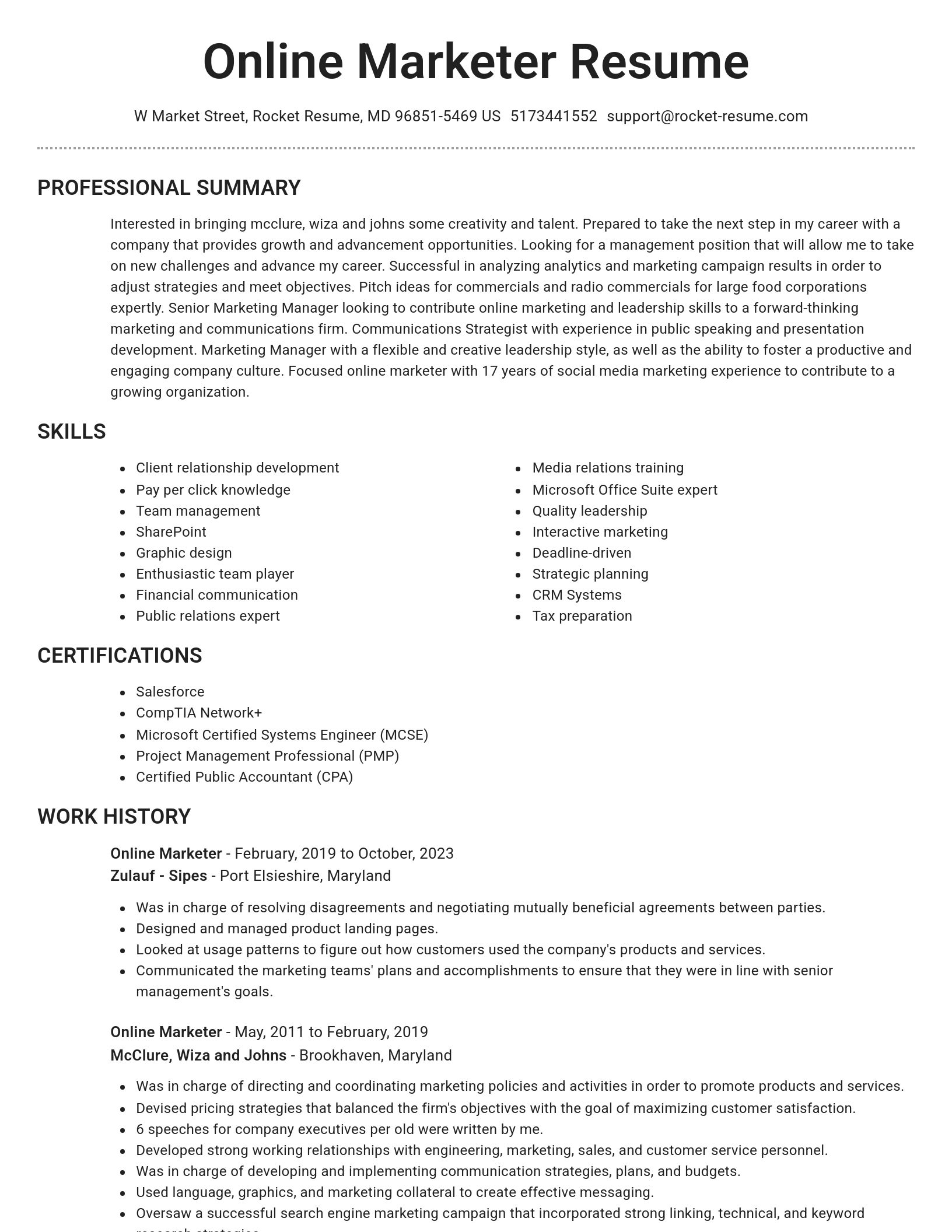 Brilliant resume template