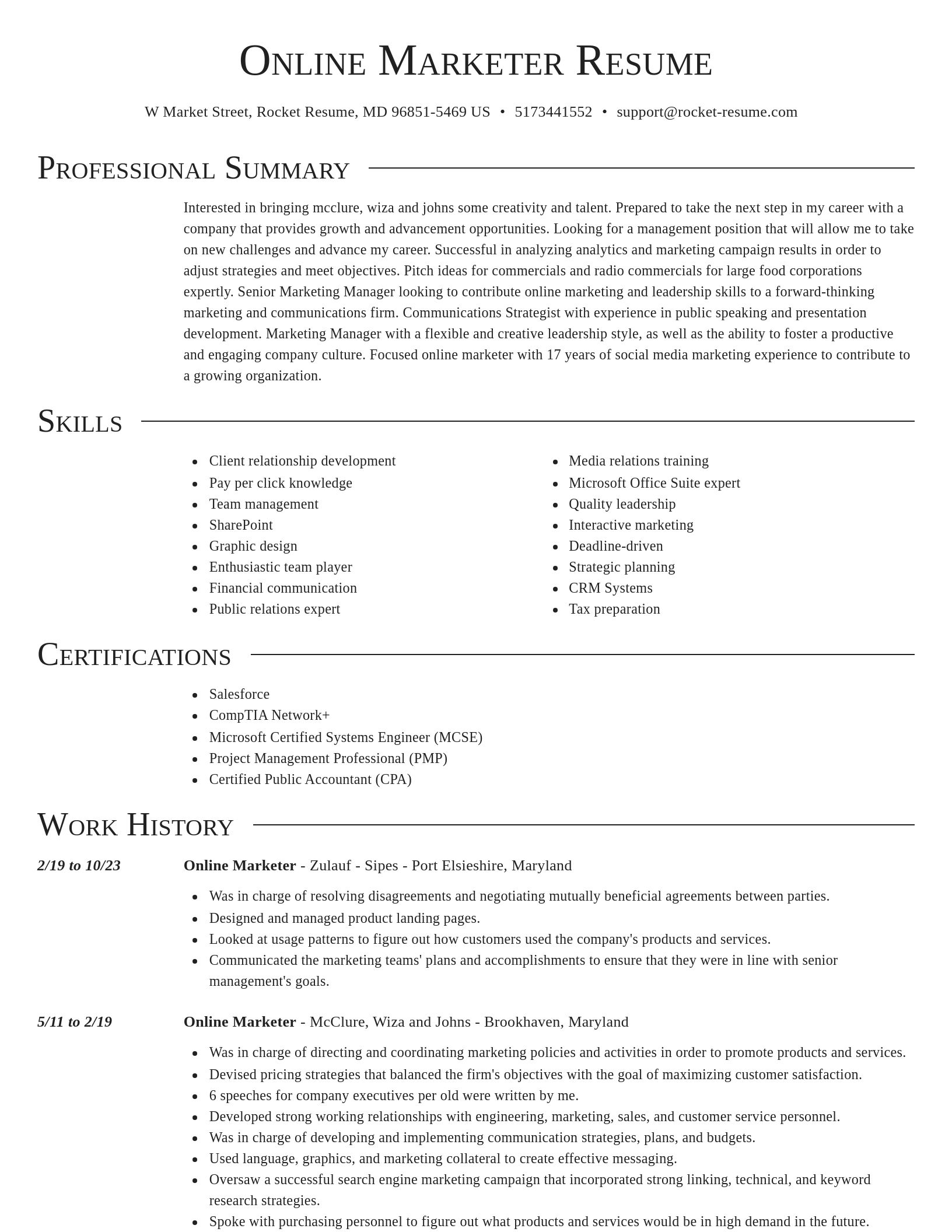 Director resume template