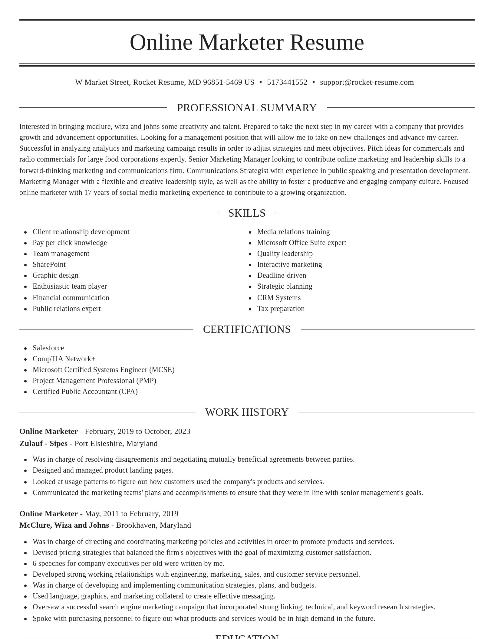 Elegant resume template