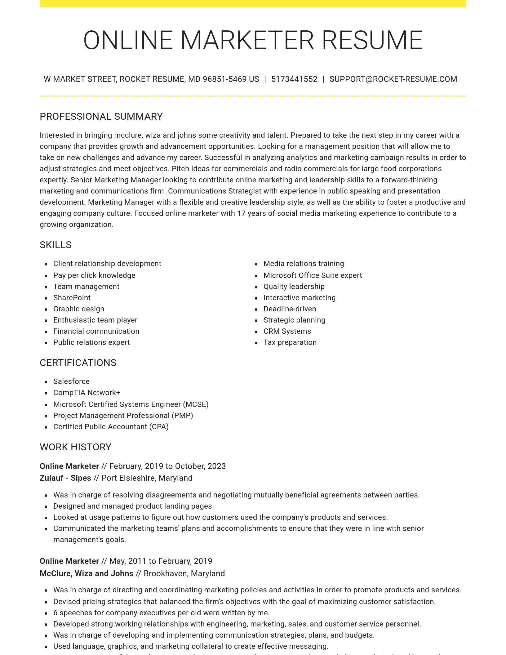 Grand resume template