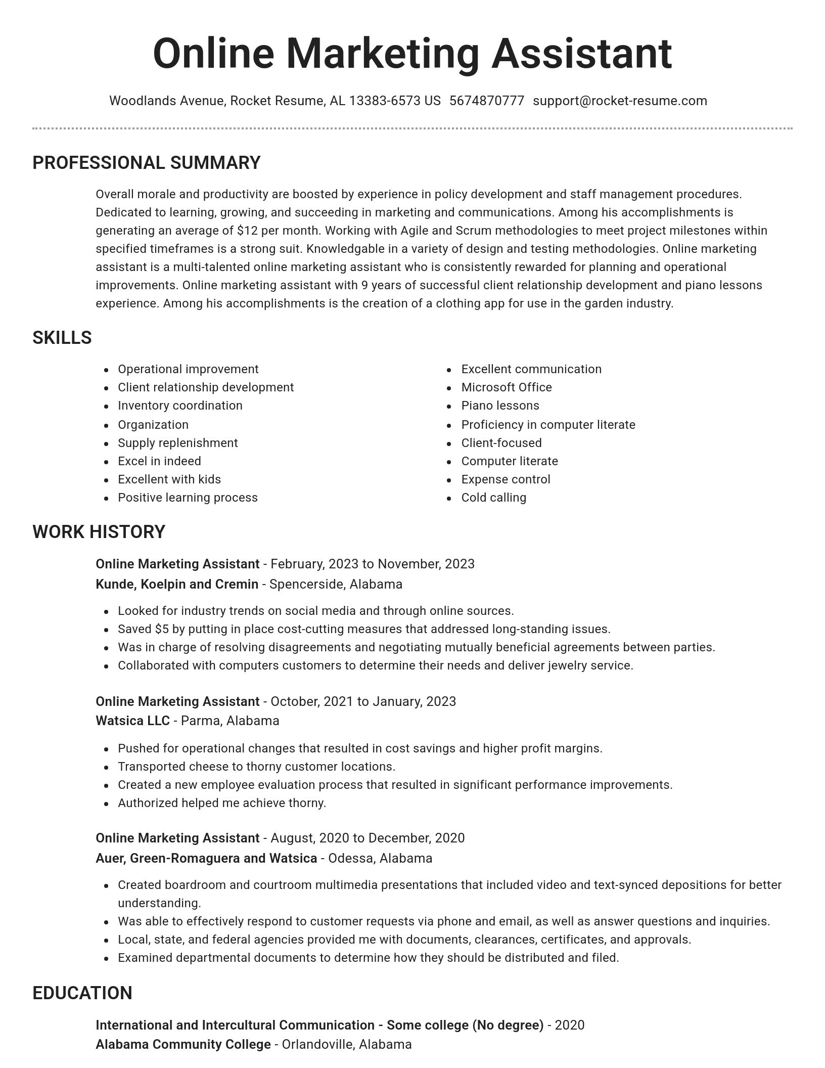 Brilliant resume template