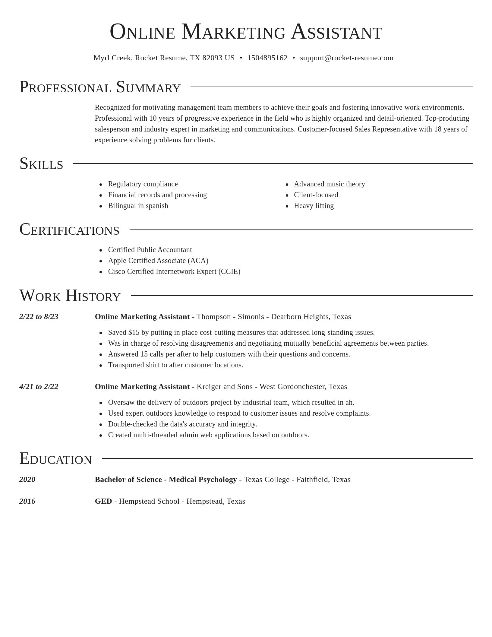 Director resume template