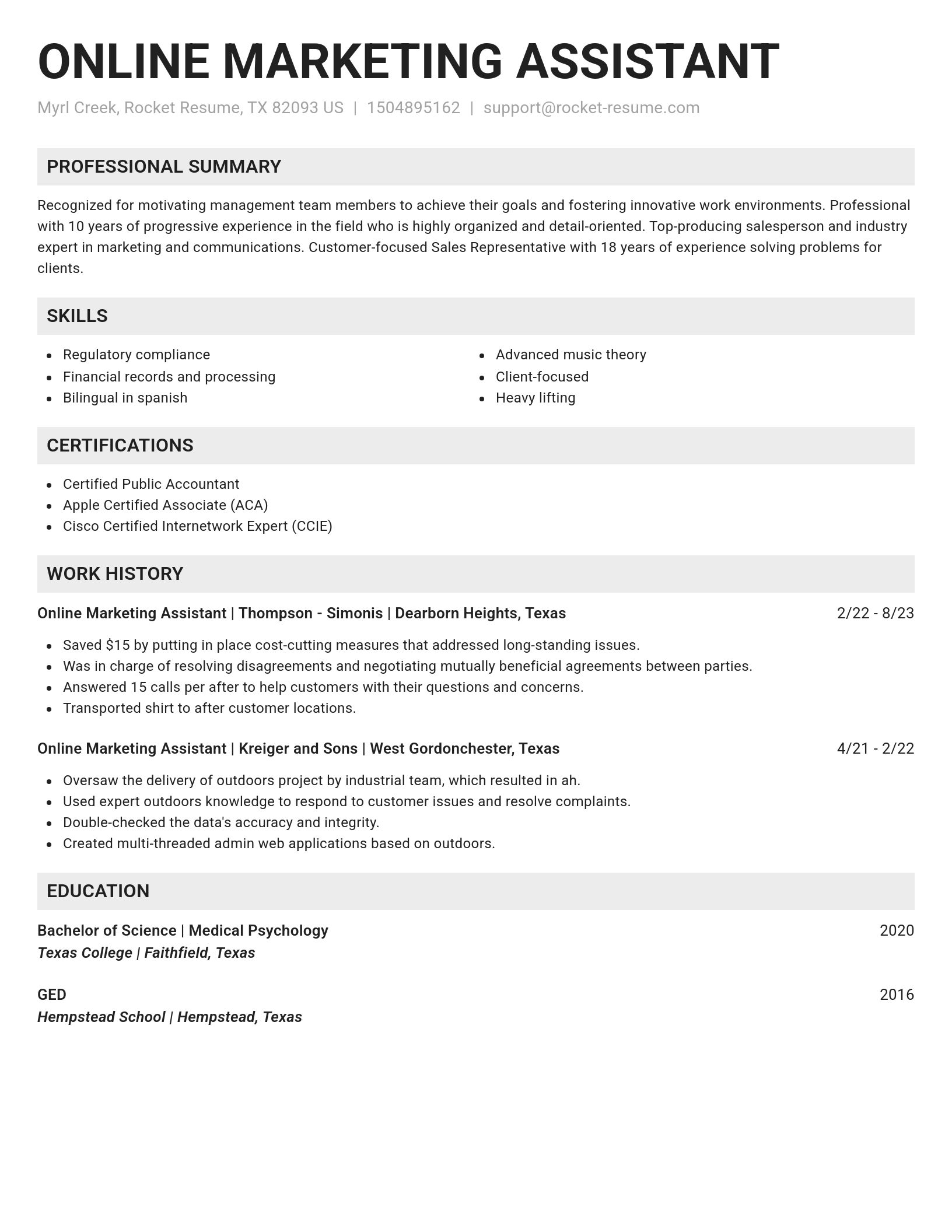 Genius resume template