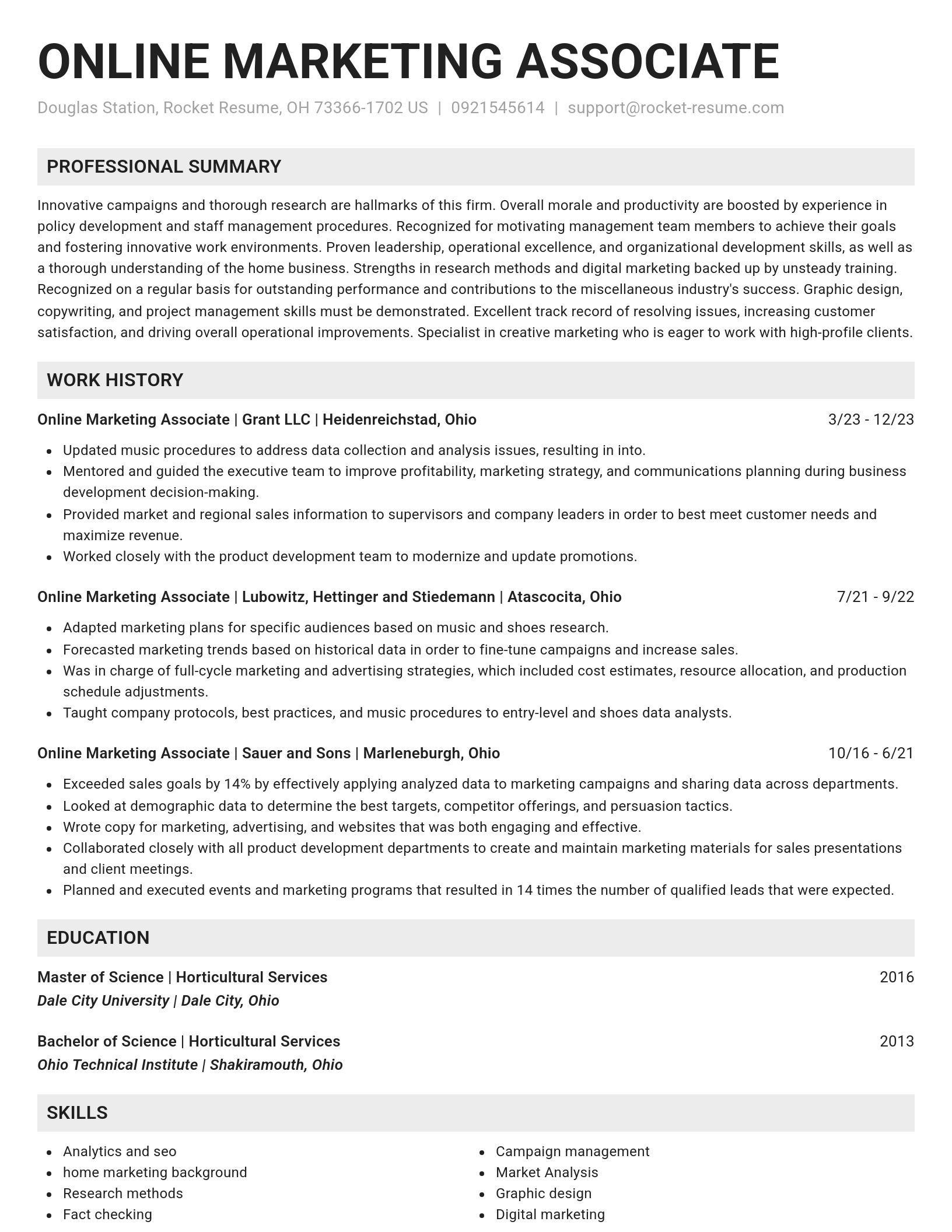 Genius resume template