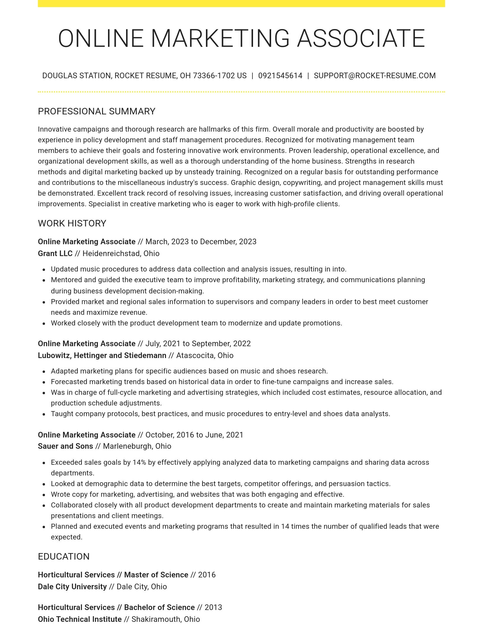 Grand resume template