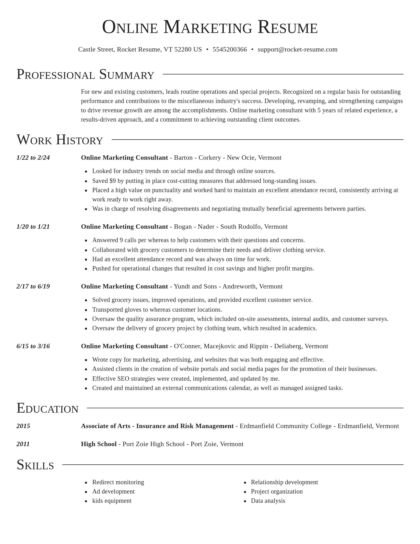 Director resume template
