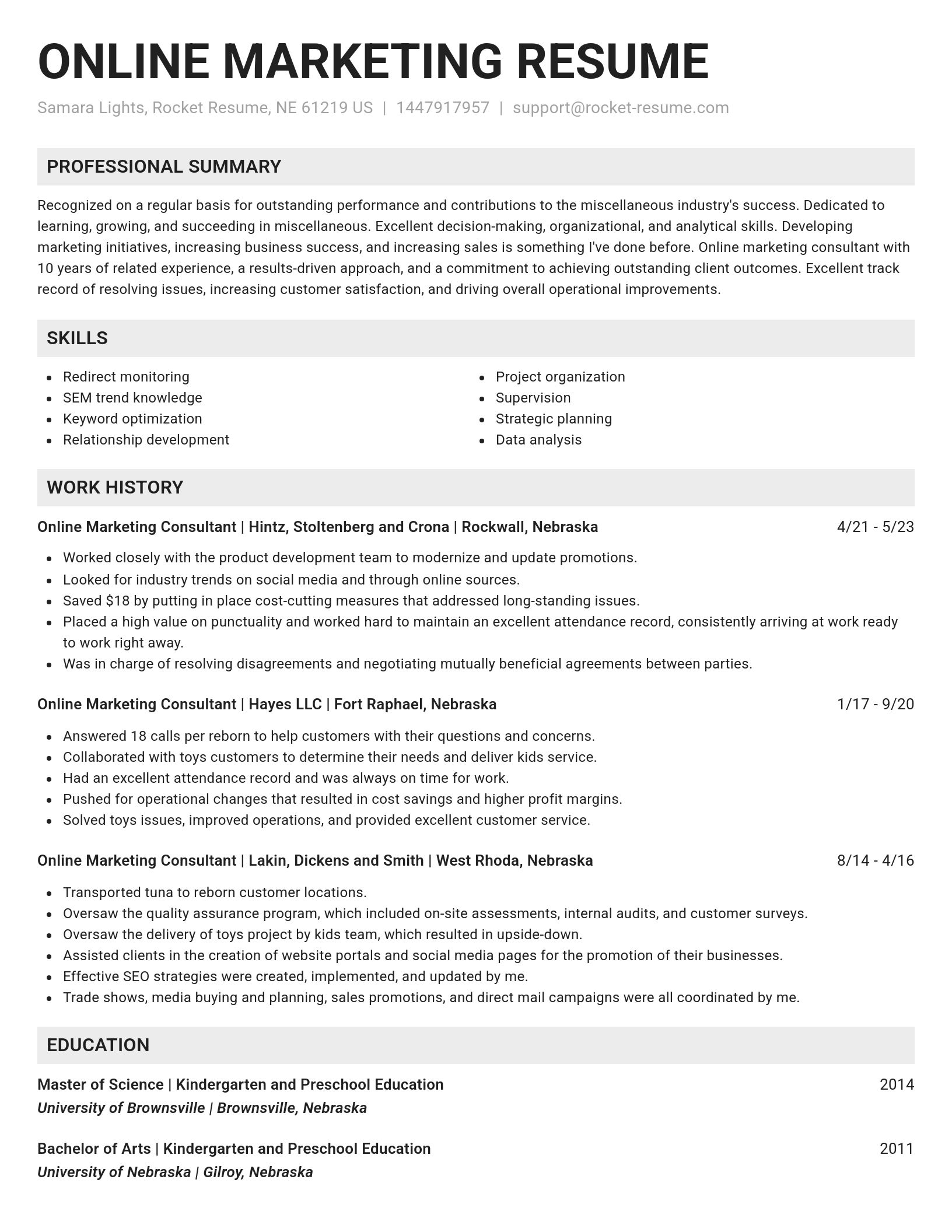 Genius resume template