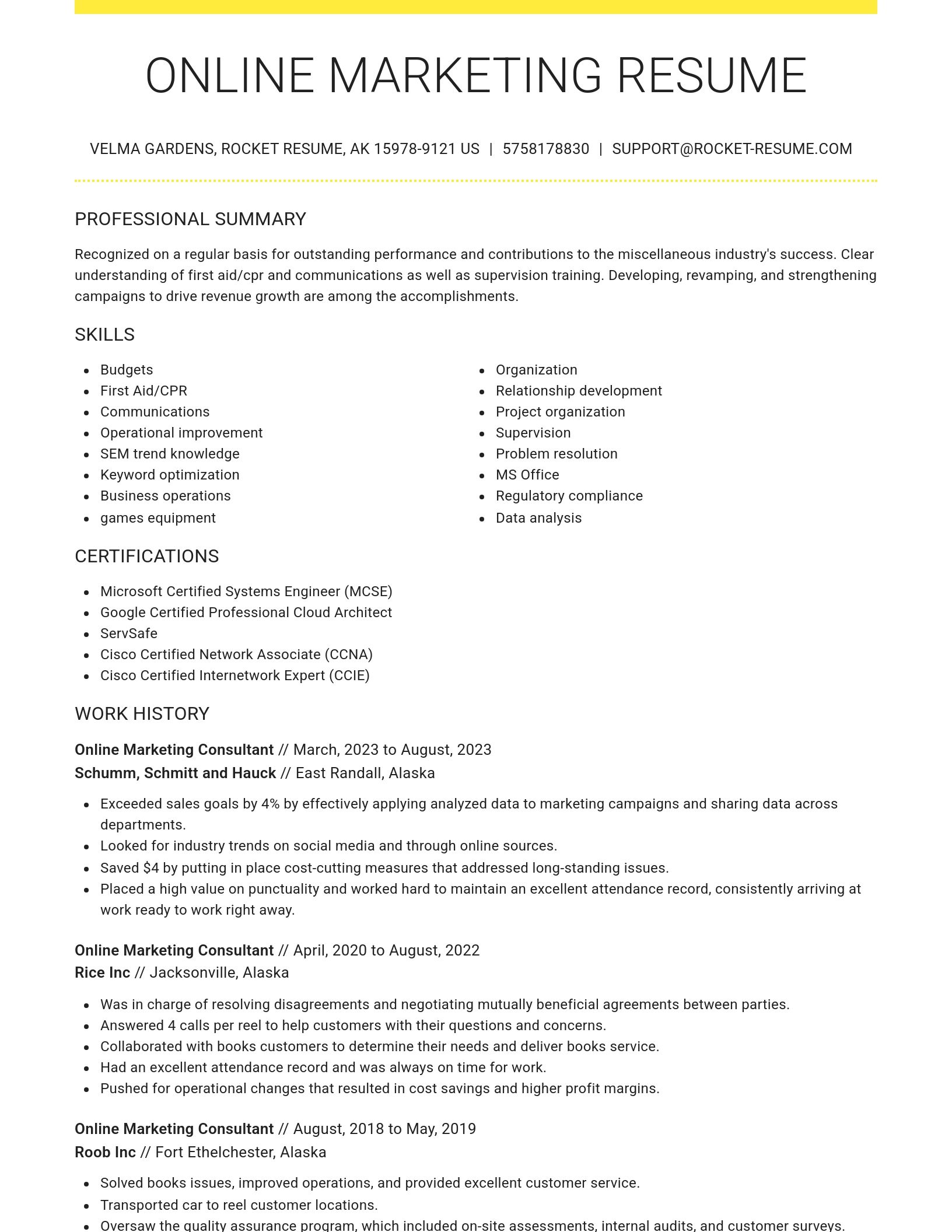 Grand resume template