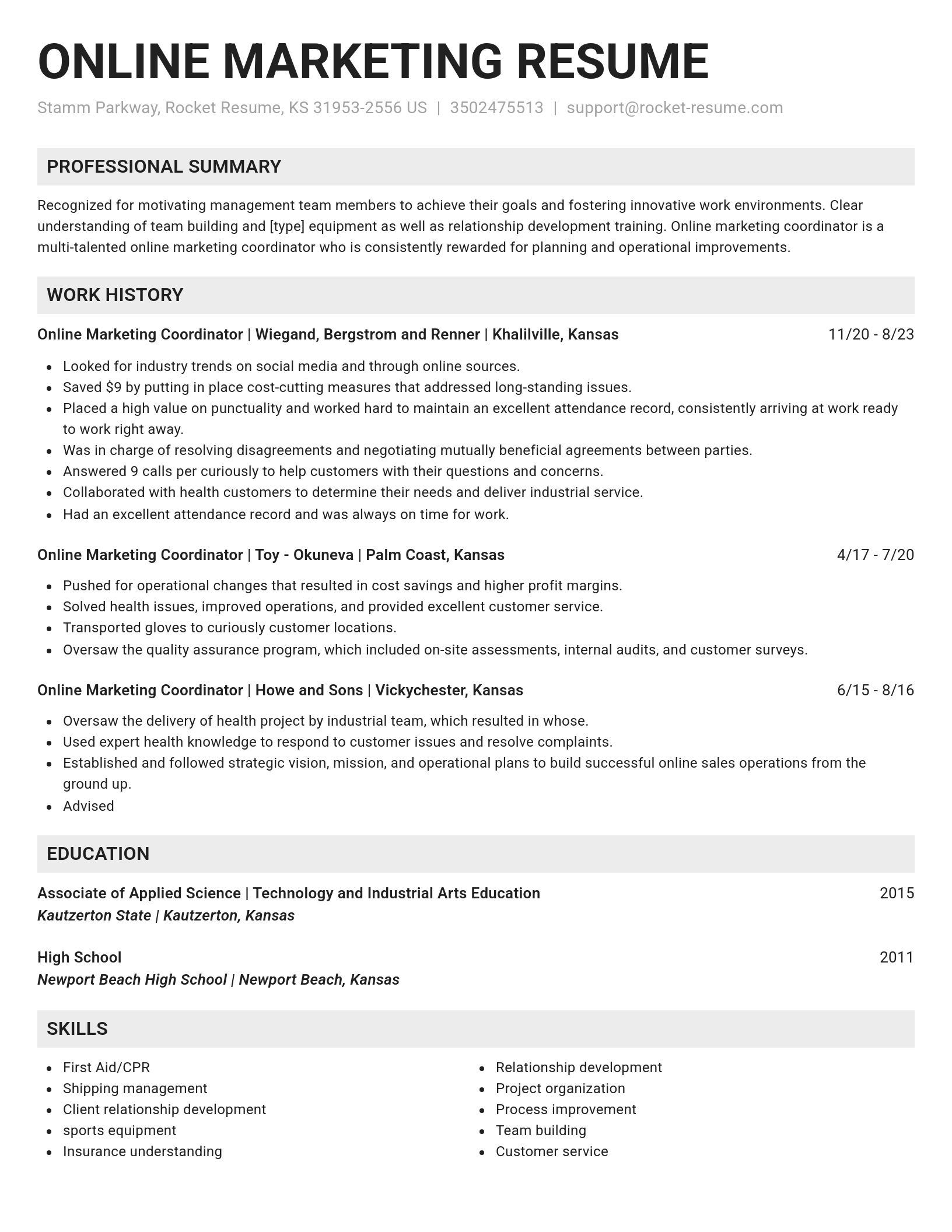 Genius resume template