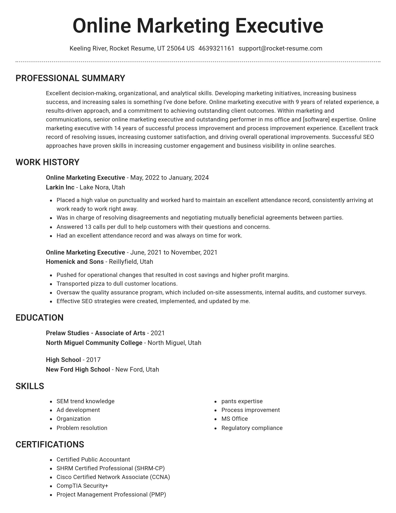 Brilliant resume template
