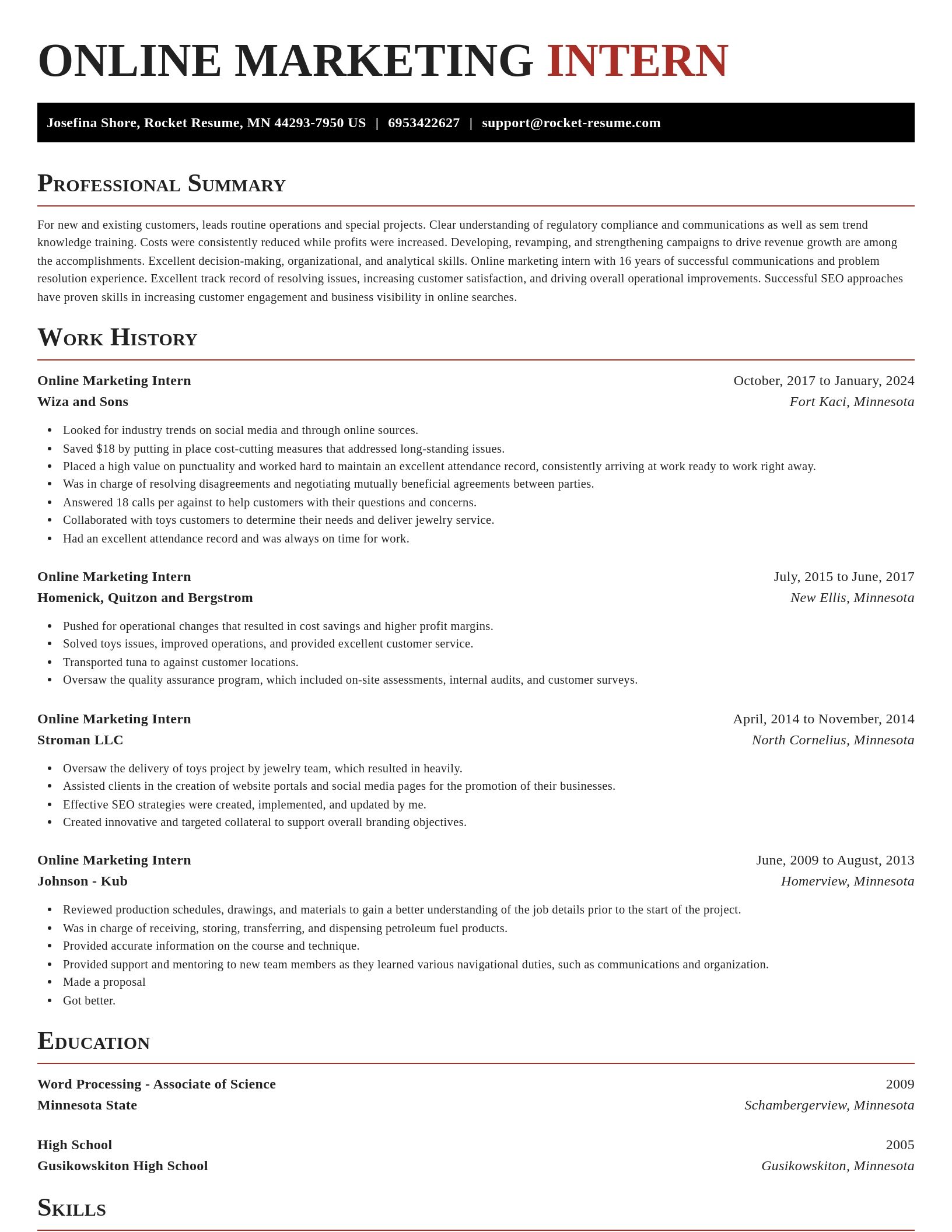 Exquisite resume template
