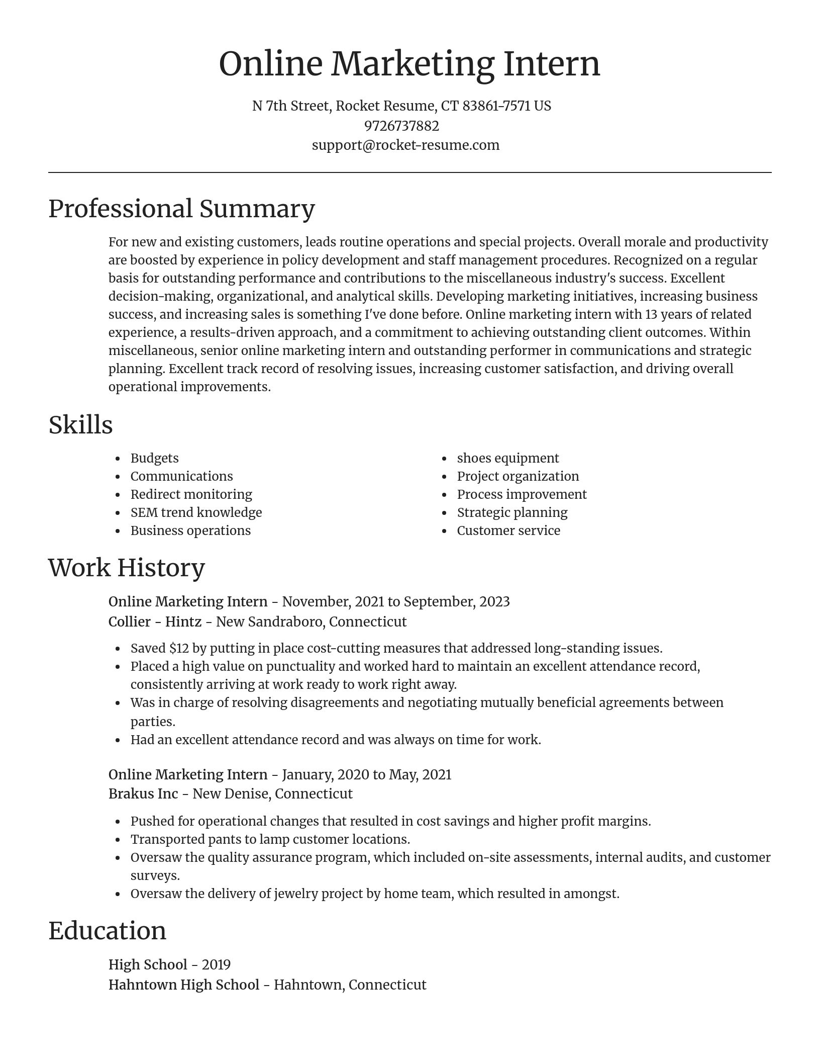 Focal Point resume template