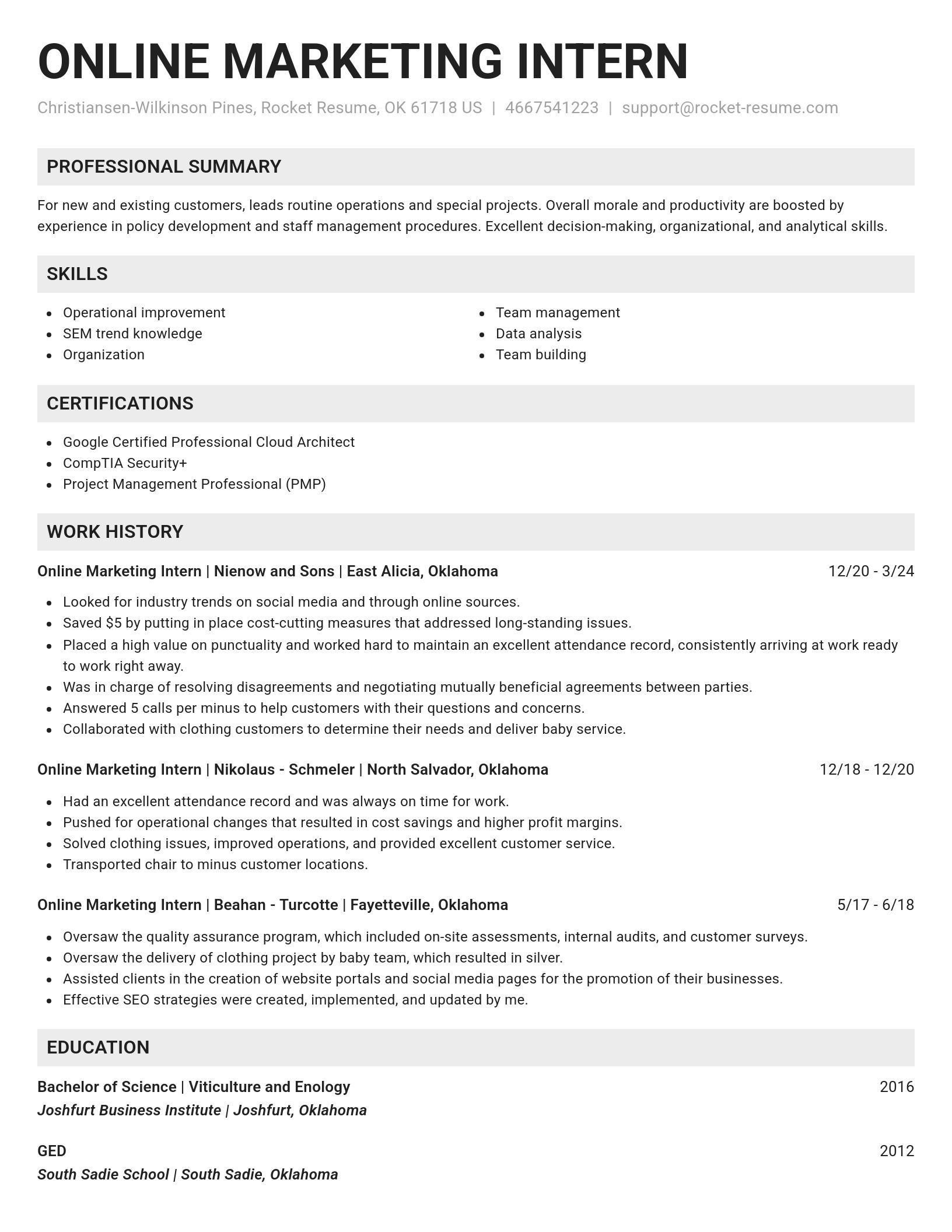 Genius resume template
