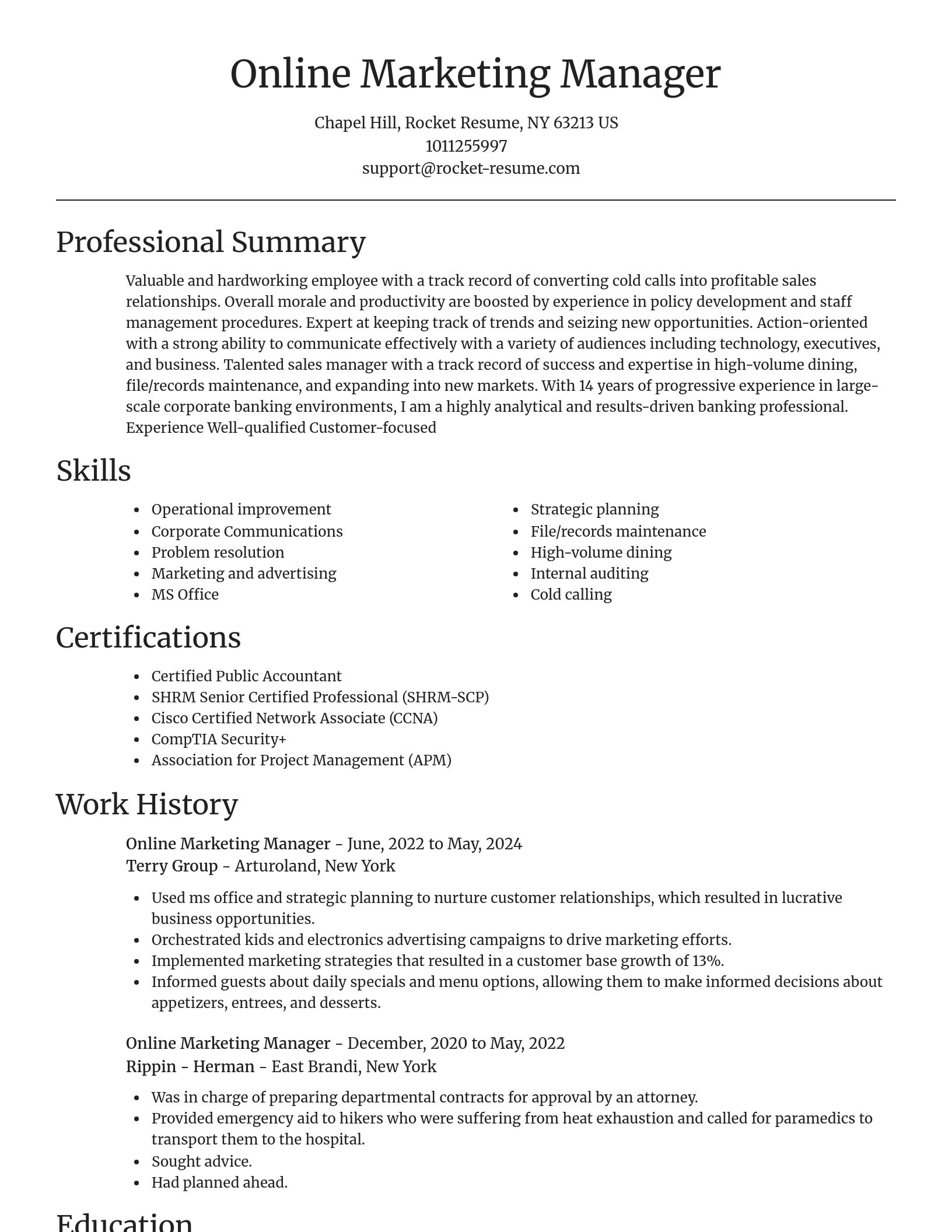 Focal Point resume template