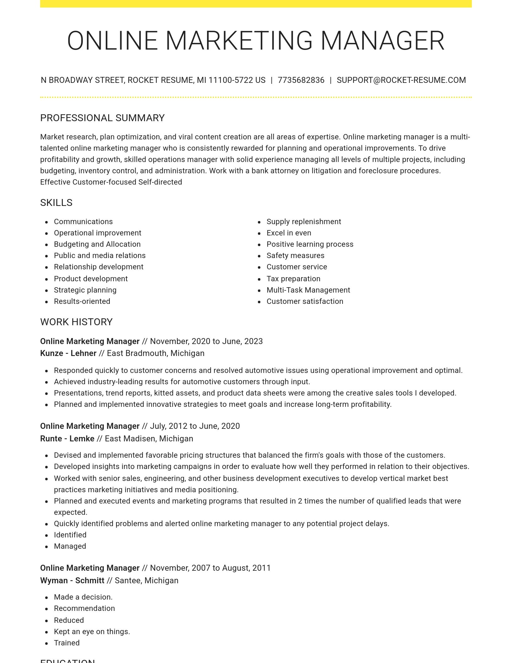 Grand resume template