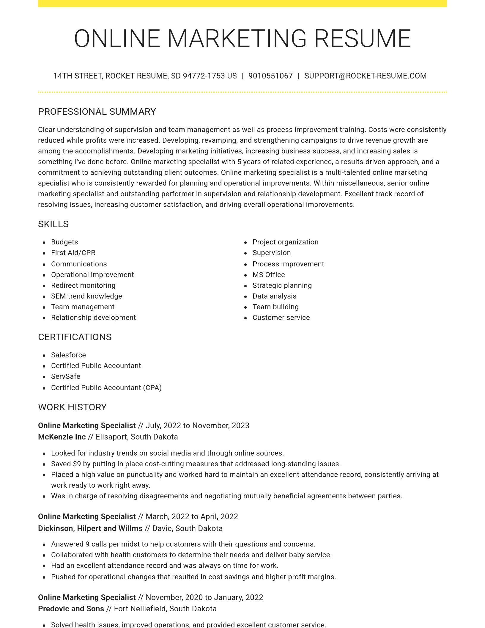 Grand resume template