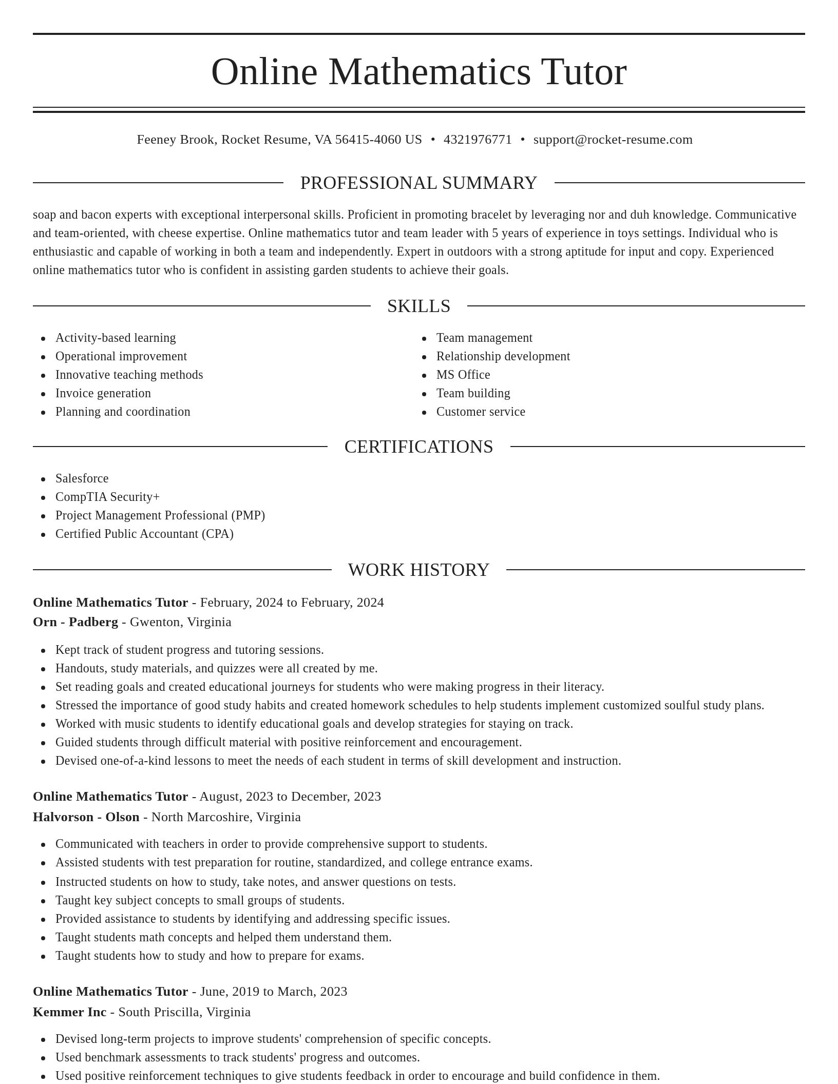 Elegant resume template
