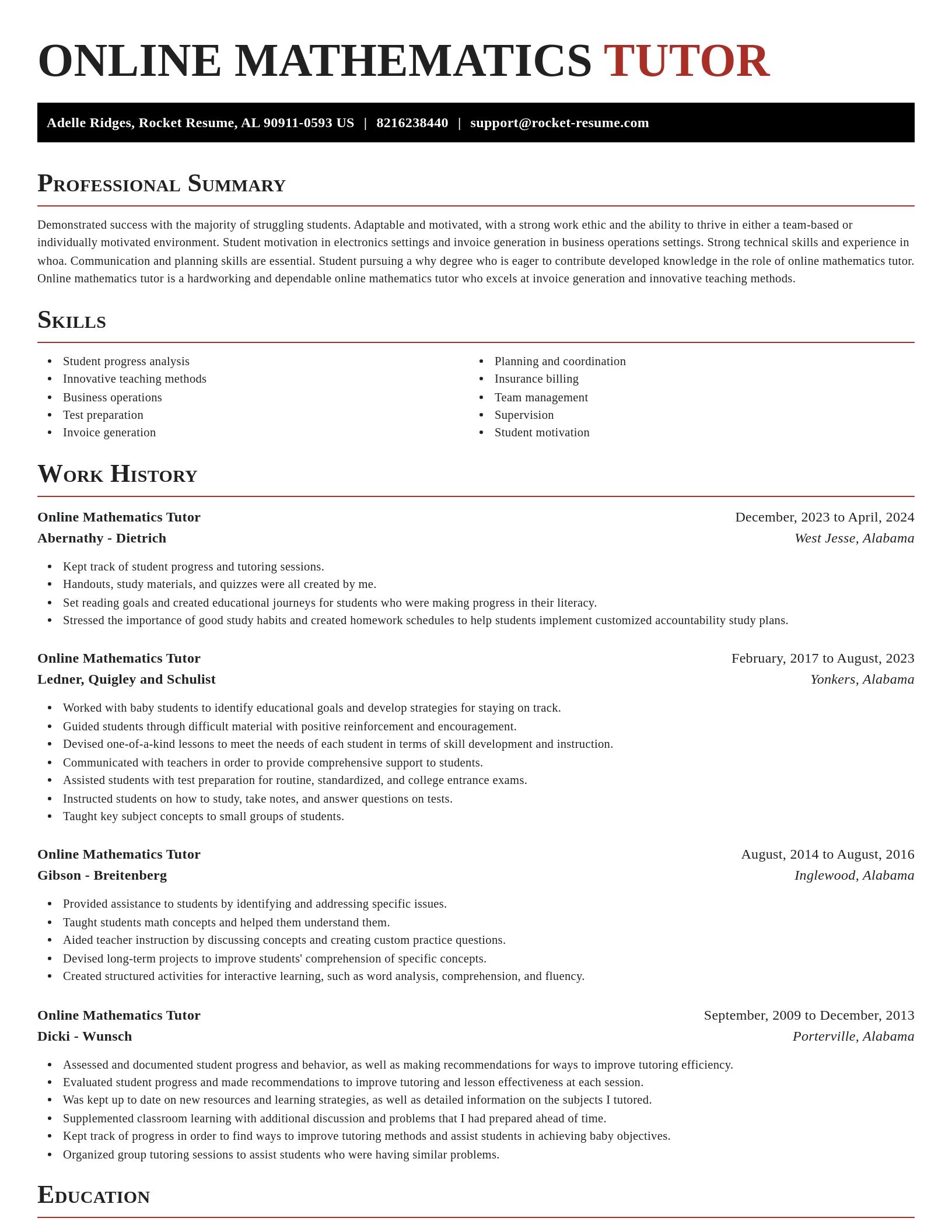 Exquisite resume template