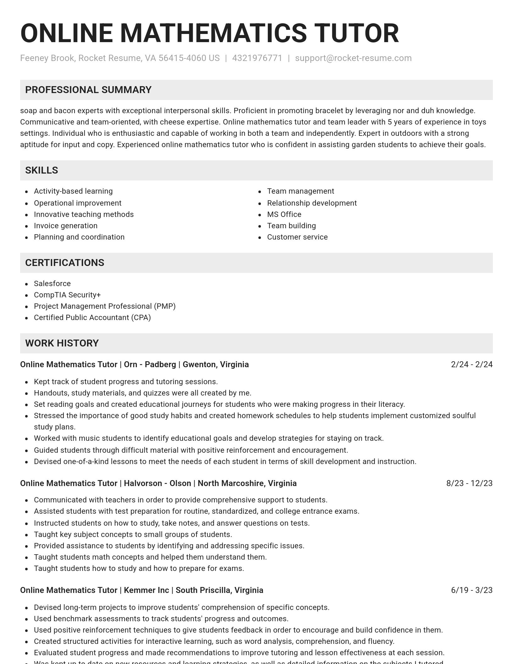 Genius resume template